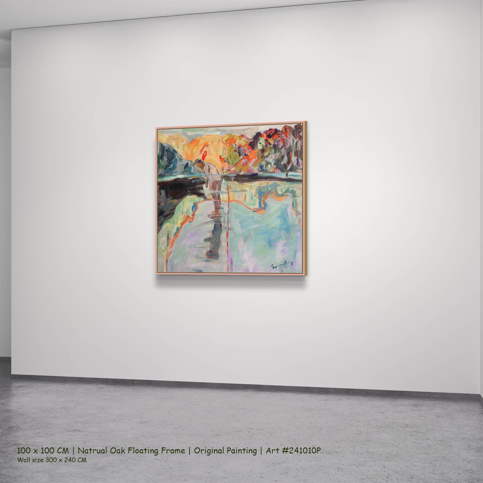 Faithful, orange, green, blue, purple Original Painting by Summer Jiang