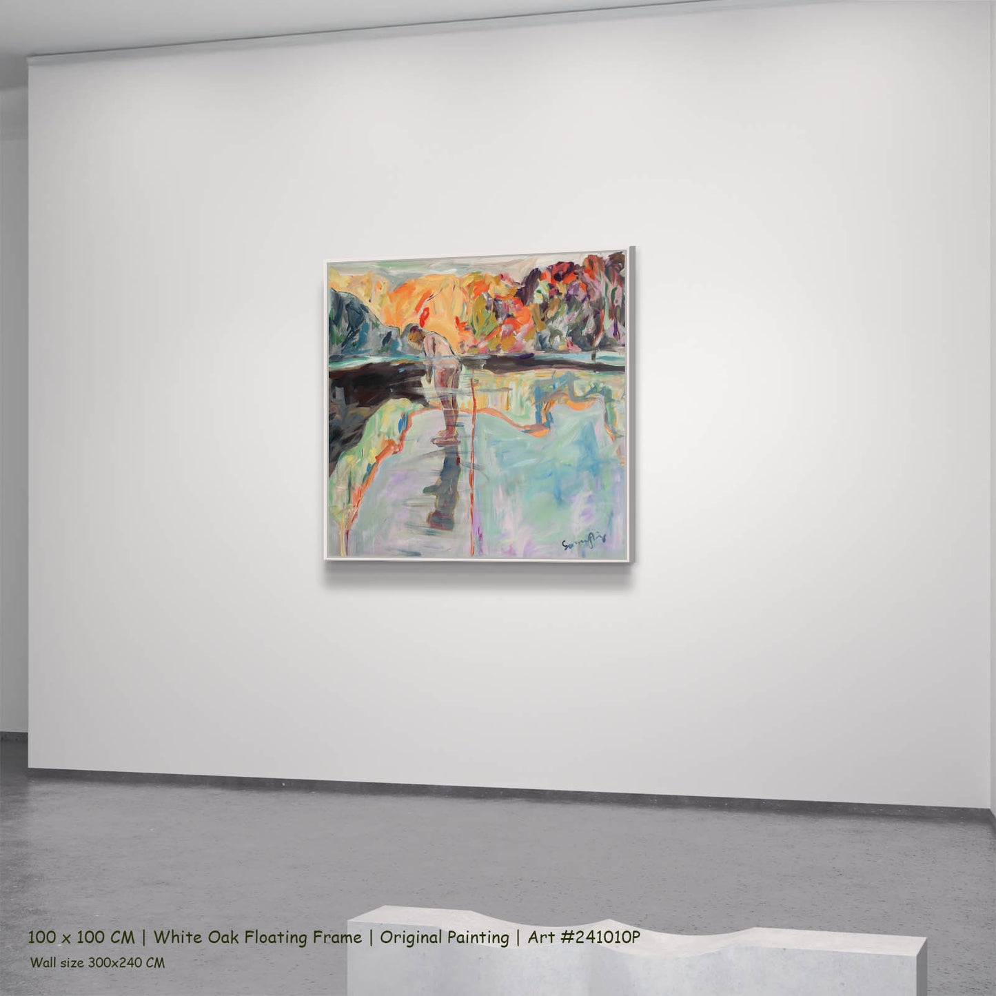 Faithful, orange, green, blue, purple Original Painting by Summer Jiang