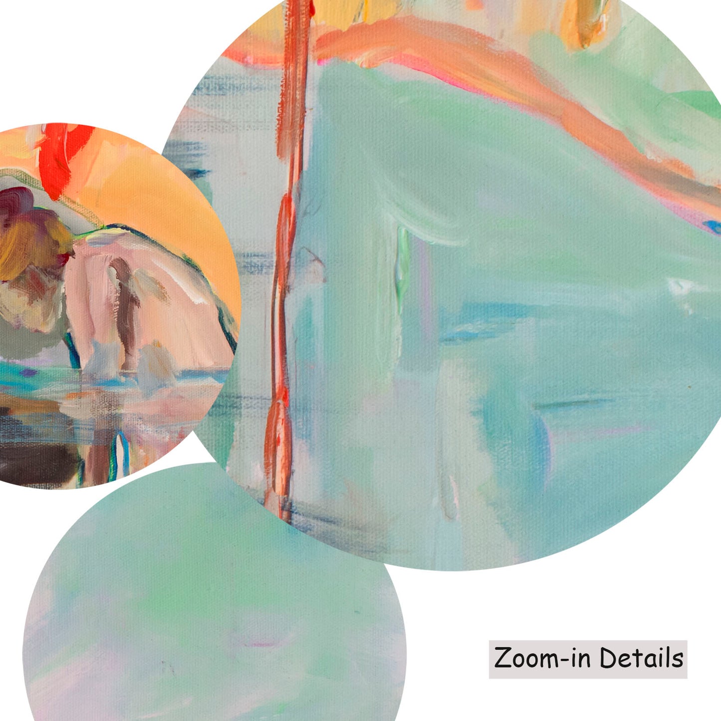 Faithful, orange, green, blue, purple Original Painting by Summer Jiang