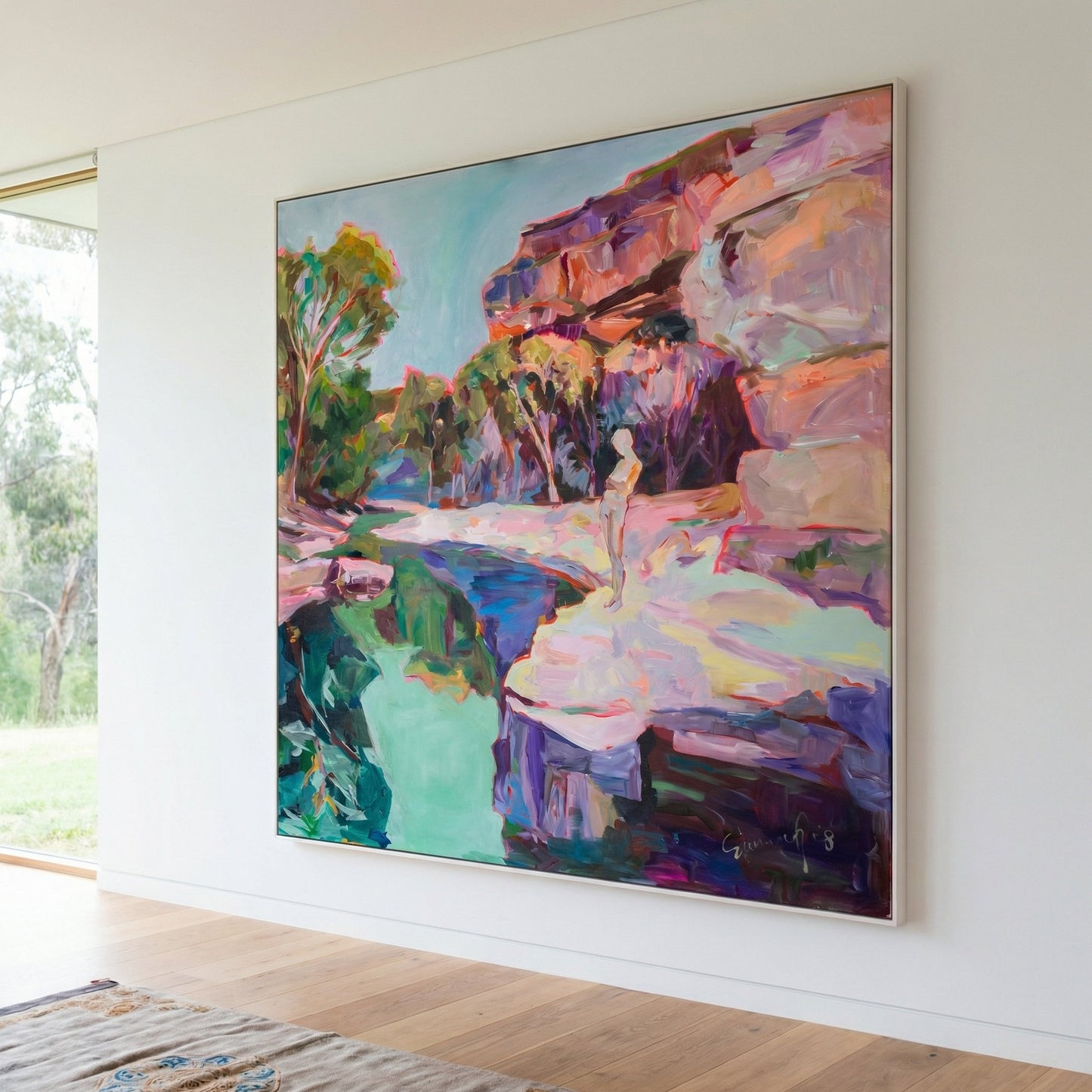 Contemplating, pink, green, blue Limited Edition Print by Summer Jiang