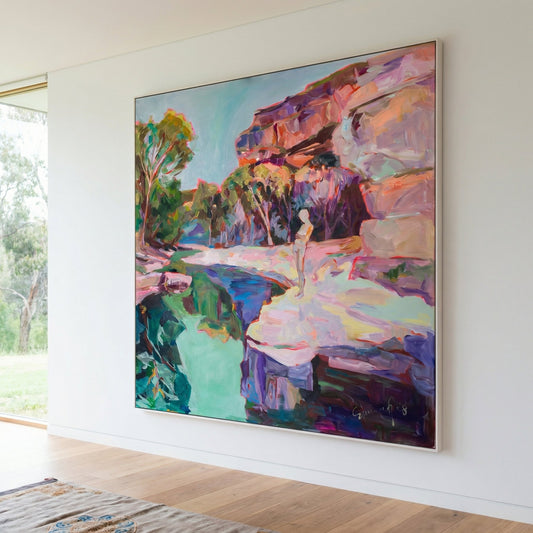 Contemplating, pink, green, blue Limited Edition Print by Summer Jiang