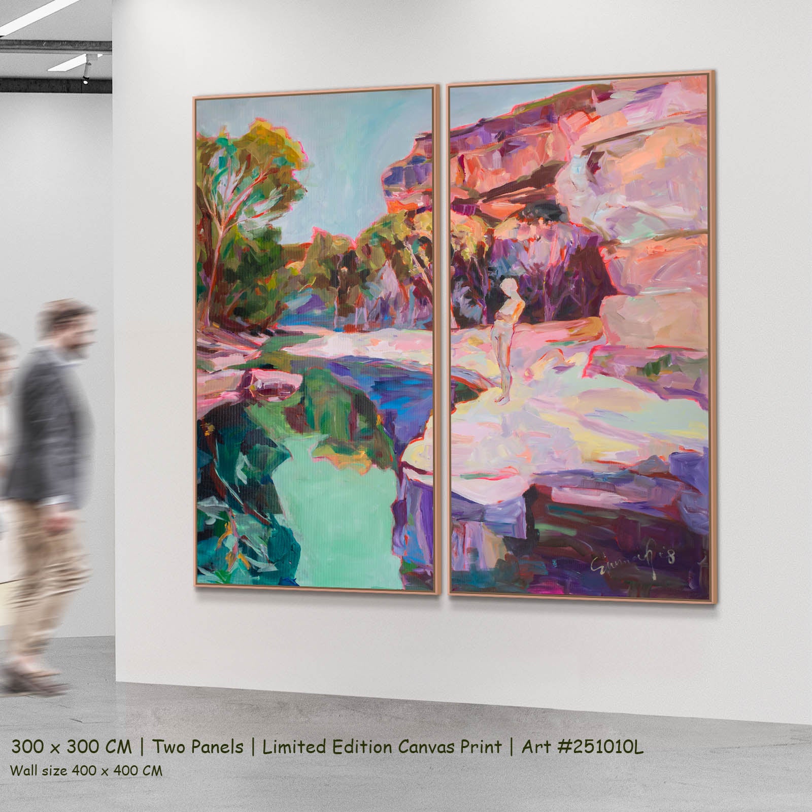 Contemplating, pink, green, blue Limited Edition Print by Summer Jiang