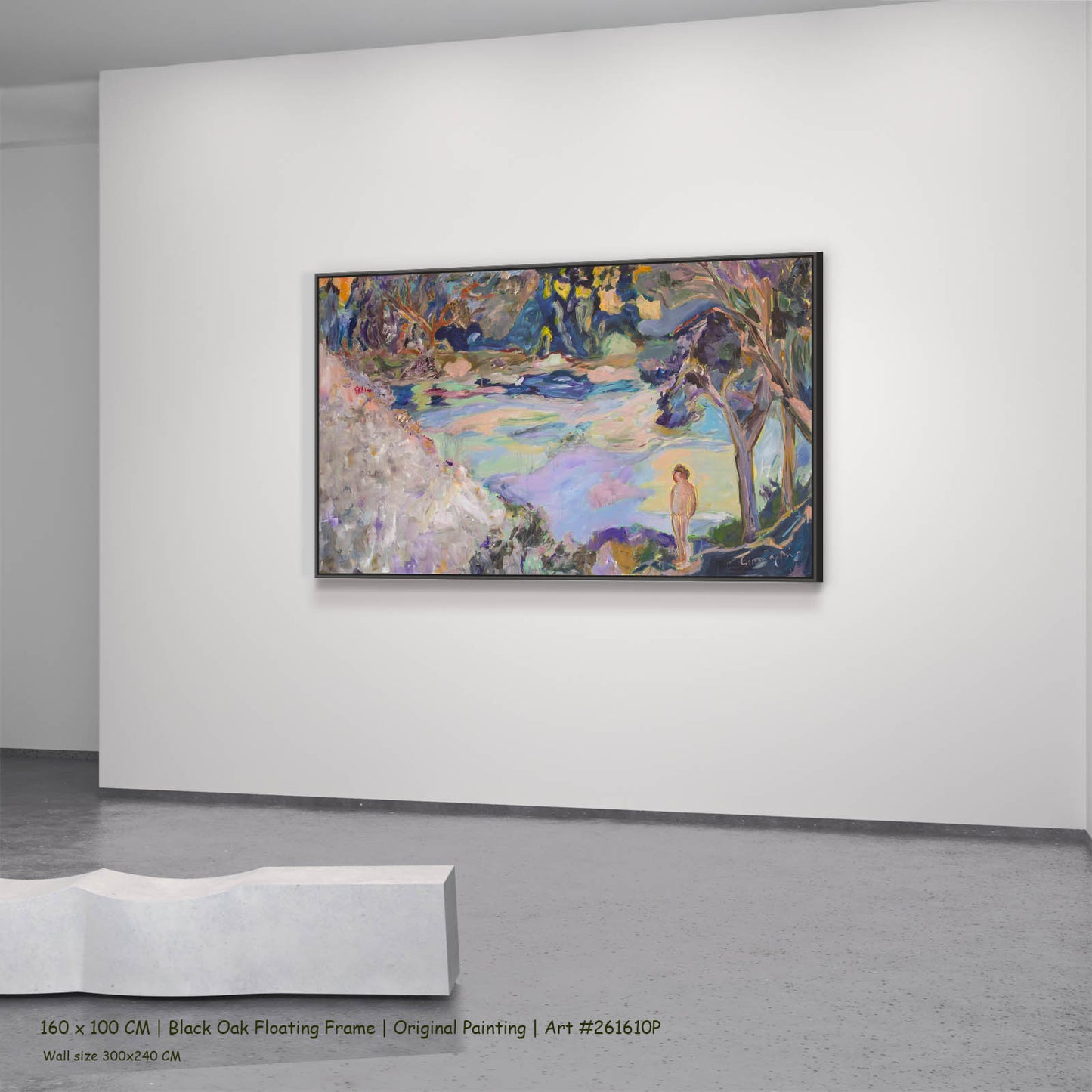 Accidental Knowing, pink, blue, purple Original Painting by Summer Jiang