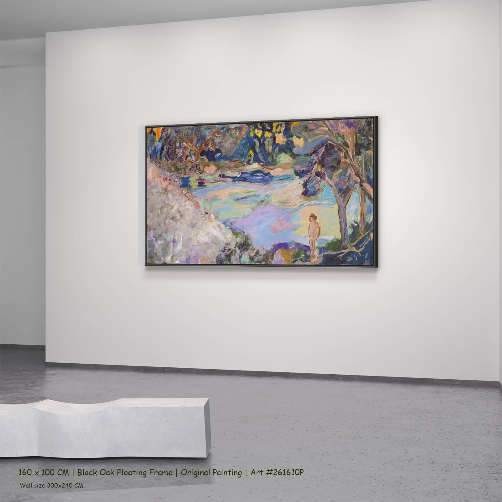 Accidental Knowing, pink, blue, purple Original Painting by Summer Jiang