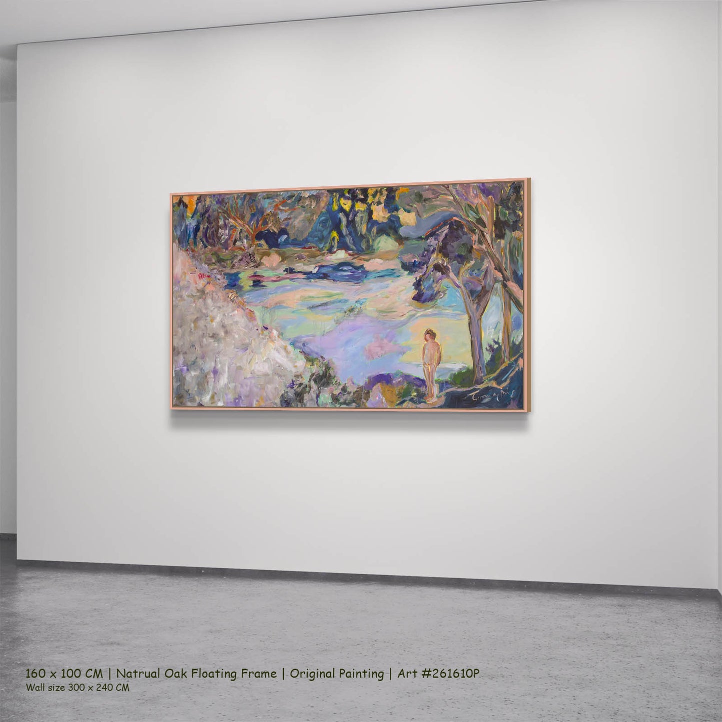 Accidental Knowing, pink, blue, purple Original Painting by Summer Jiang