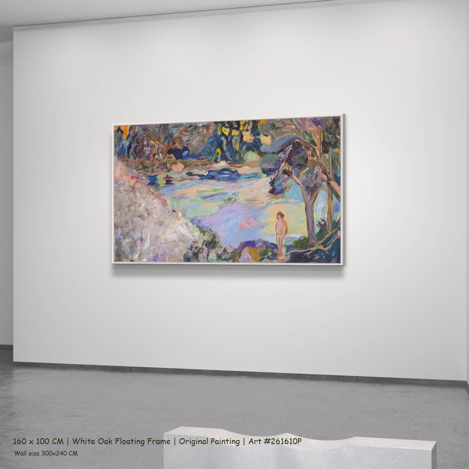 Accidental Knowing, pink, blue, purple Original Painting by Summer Jiang