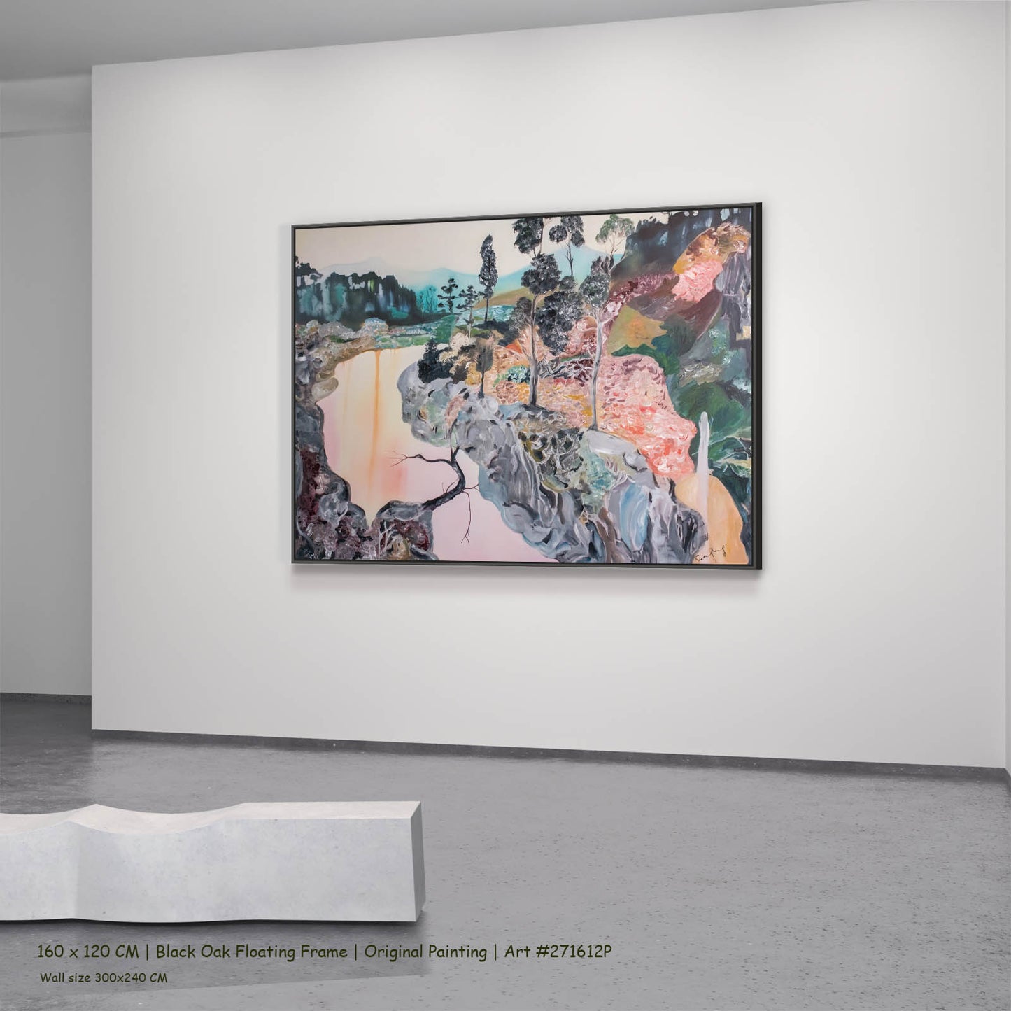 Beauty, pink, grey, green Original Painting by Summer Jiang