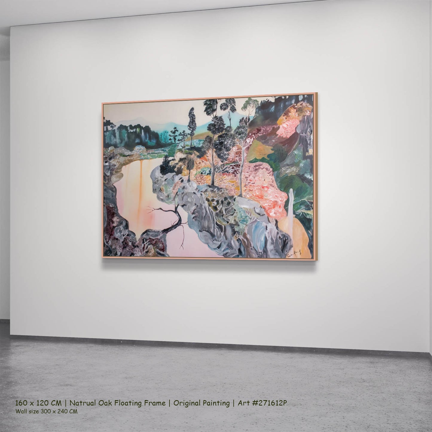 Beauty, pink, grey, green Original Painting by Summer Jiang