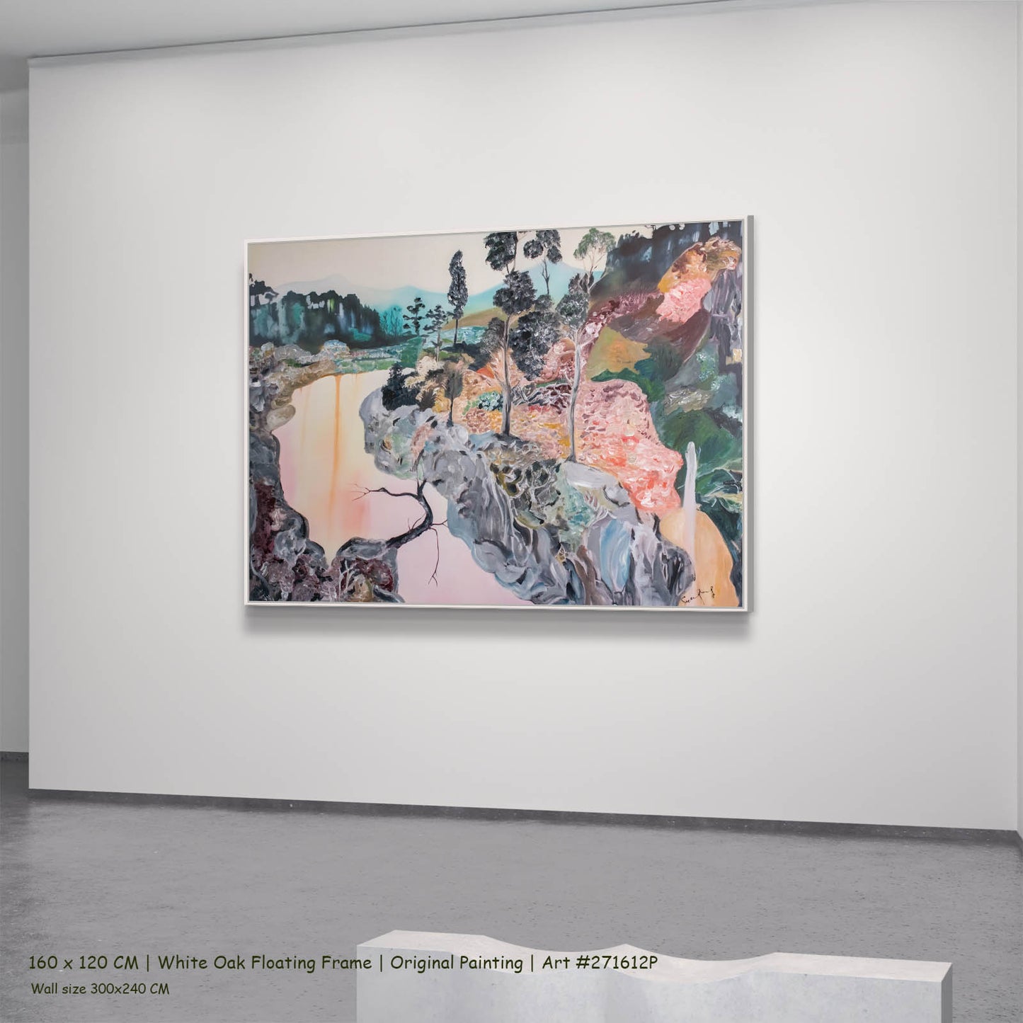 Beauty, pink, grey, green Original Painting by Summer Jiang