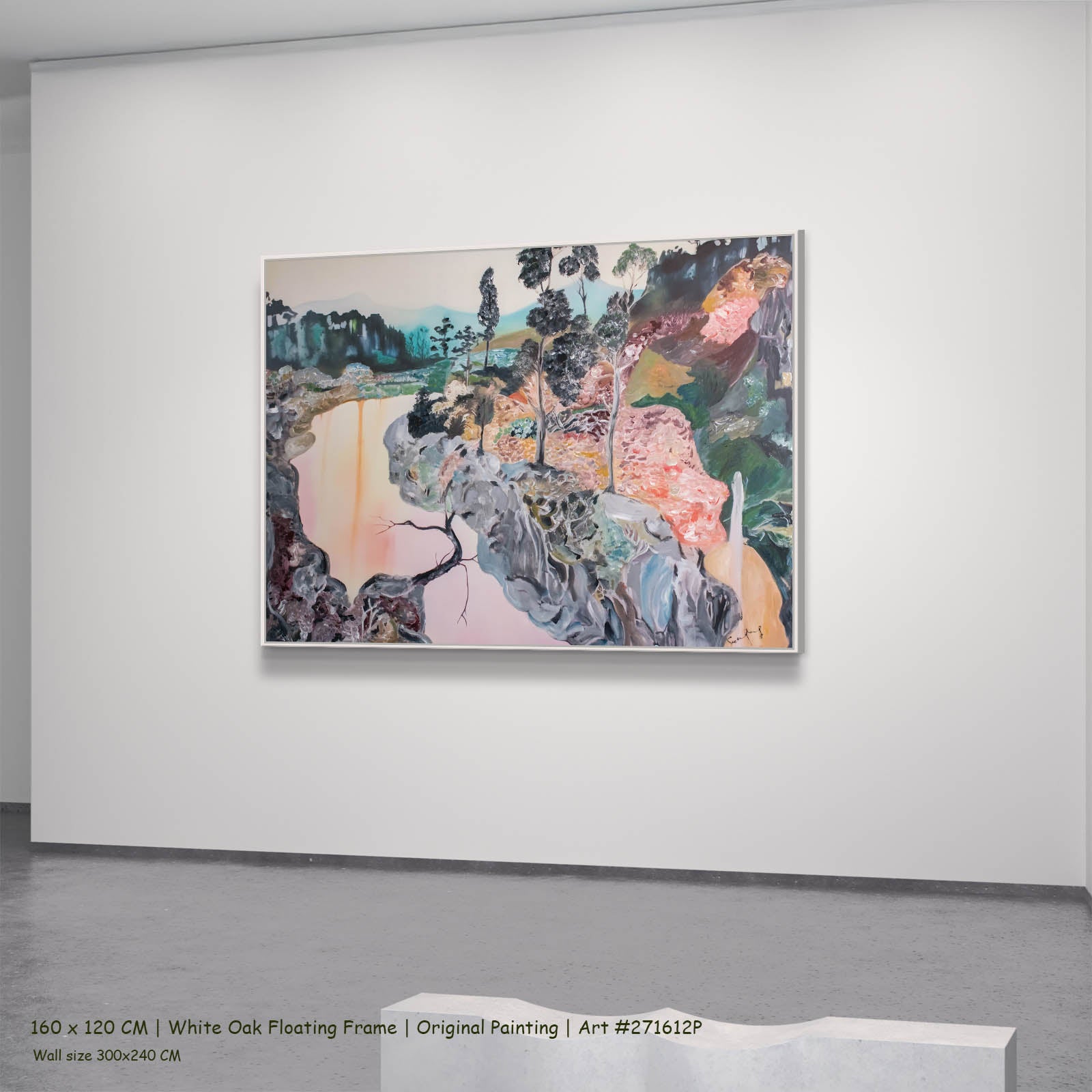 Beauty, pink, grey, green Original Painting by Summer Jiang