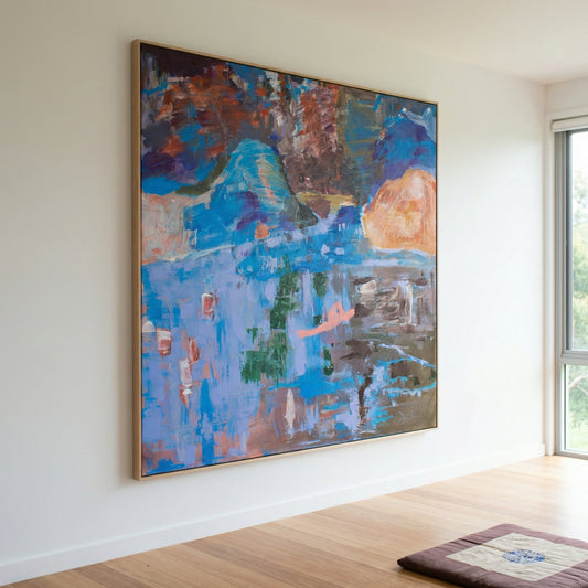Against the tide, blue, brown Limited Edition Print by Summer Jiang