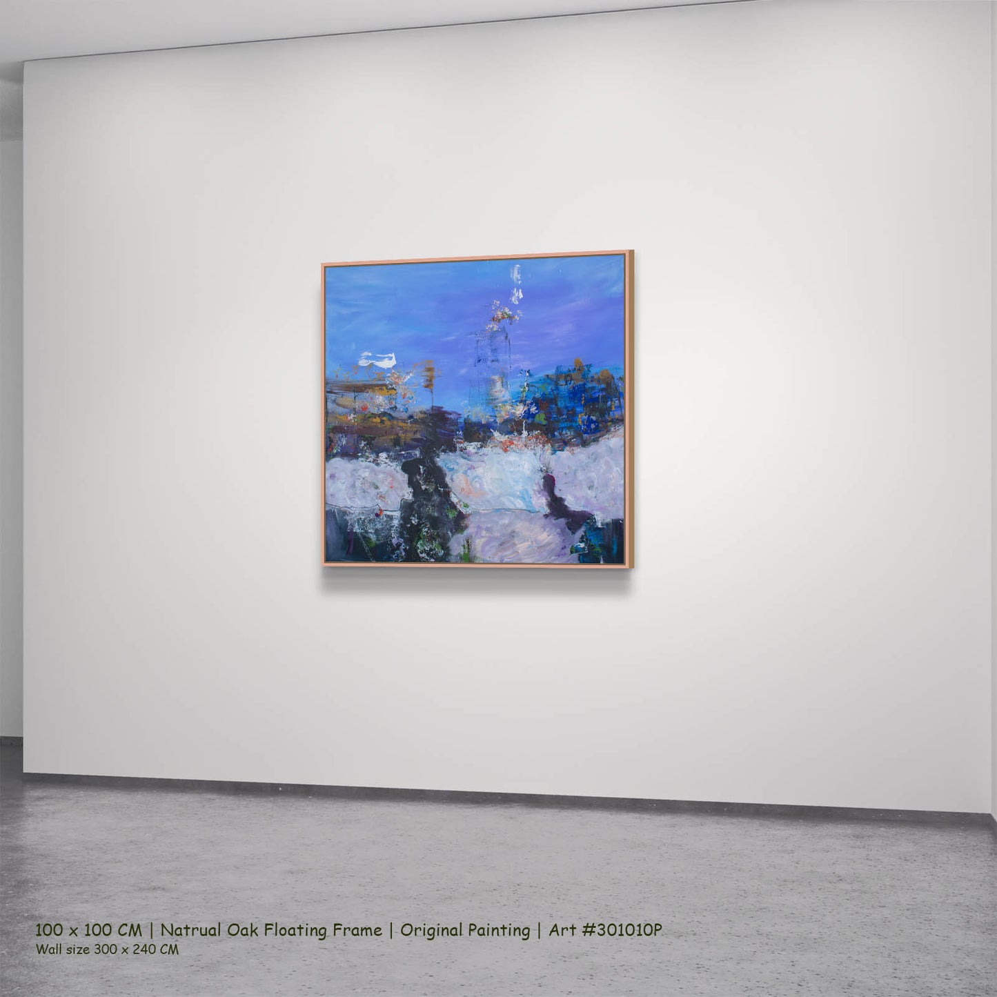 Holding On, blue, white, purple Original Painting by Summer Jiang