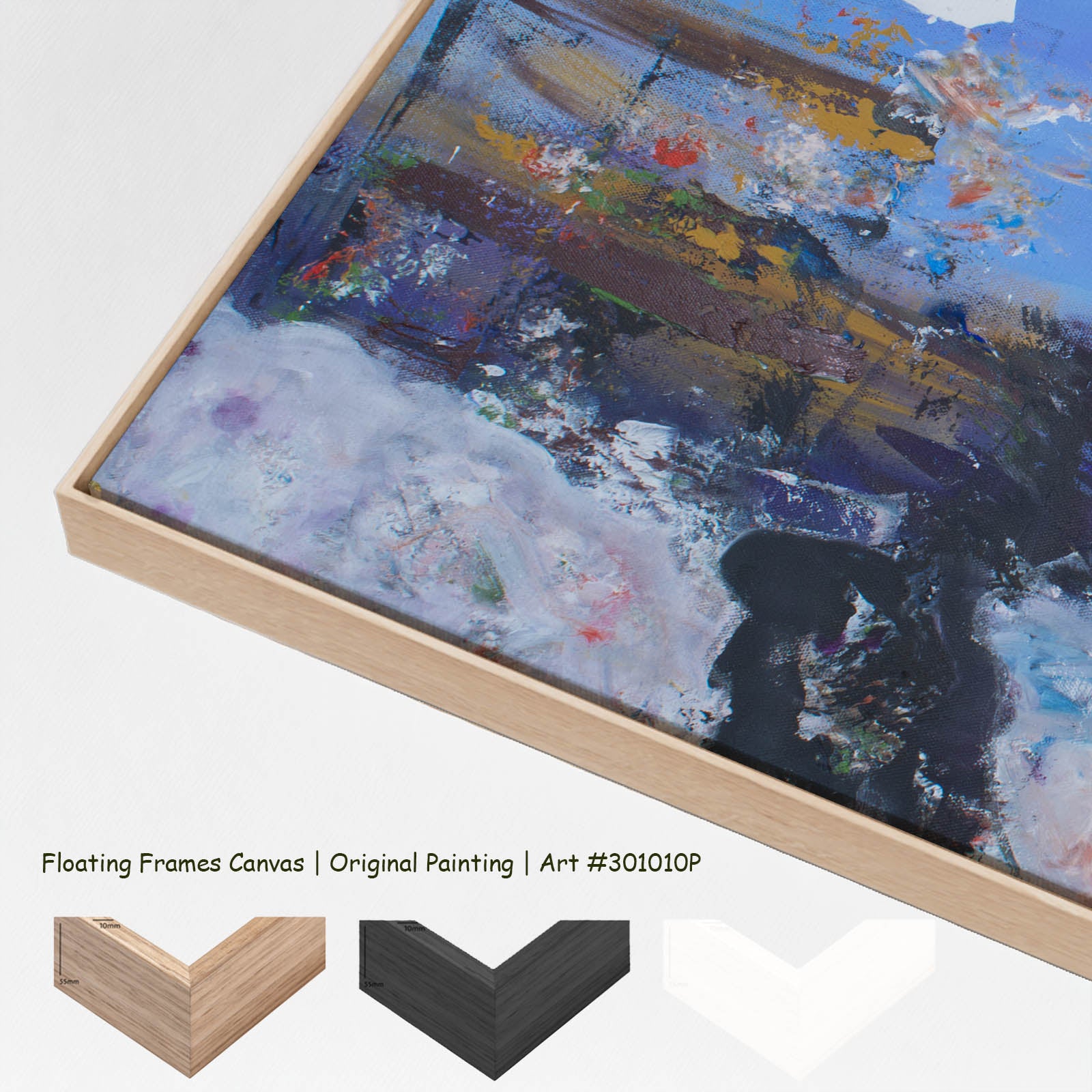 Holding On, blue, white, purple Original Painting by Summer Jiang