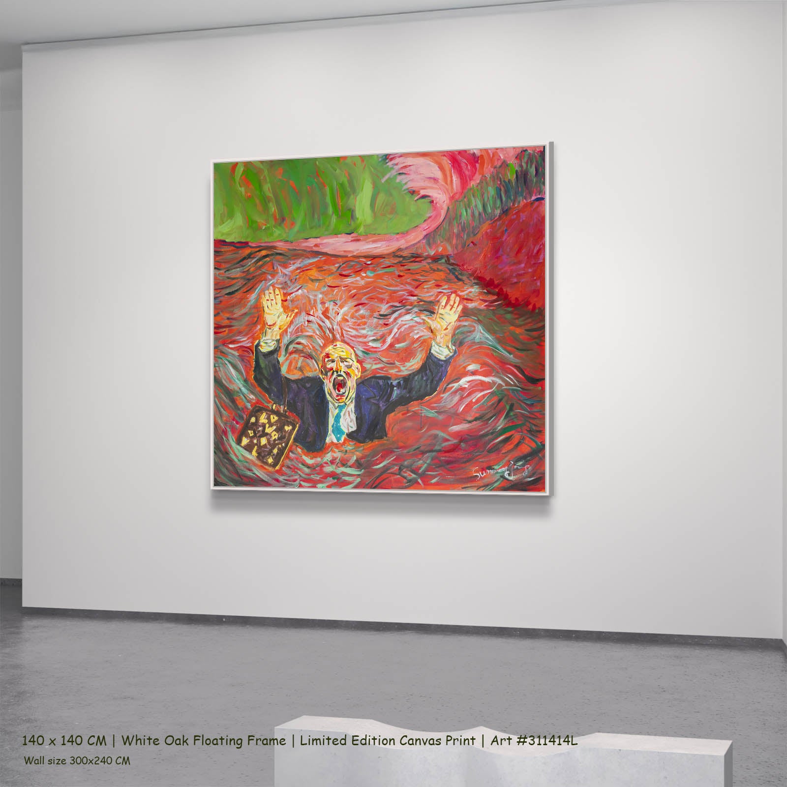 Drowning dishonesty, red, green Limited Edition Print by Summer Jiang