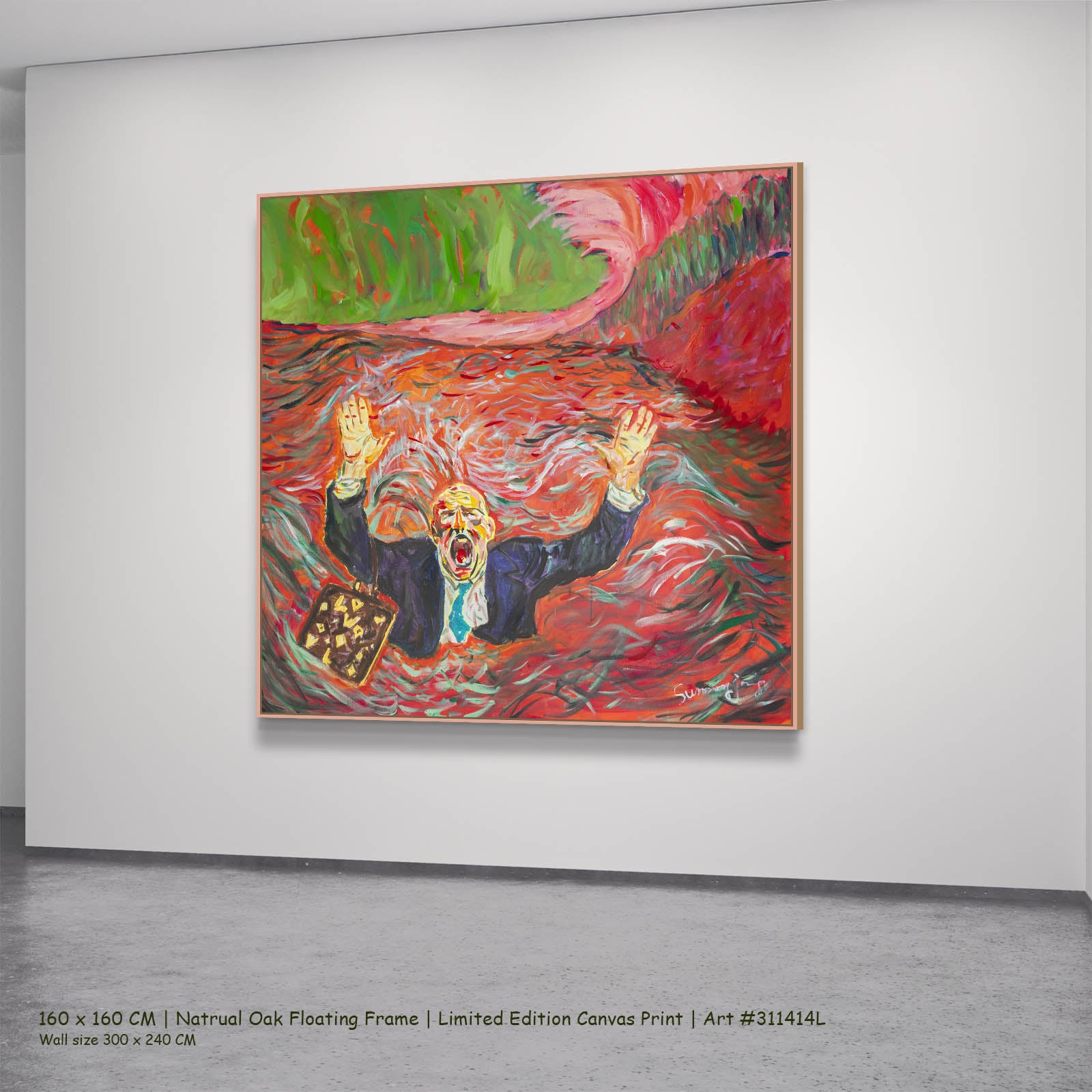 Drowning dishonesty, red, green Limited Edition Print by Summer Jiang