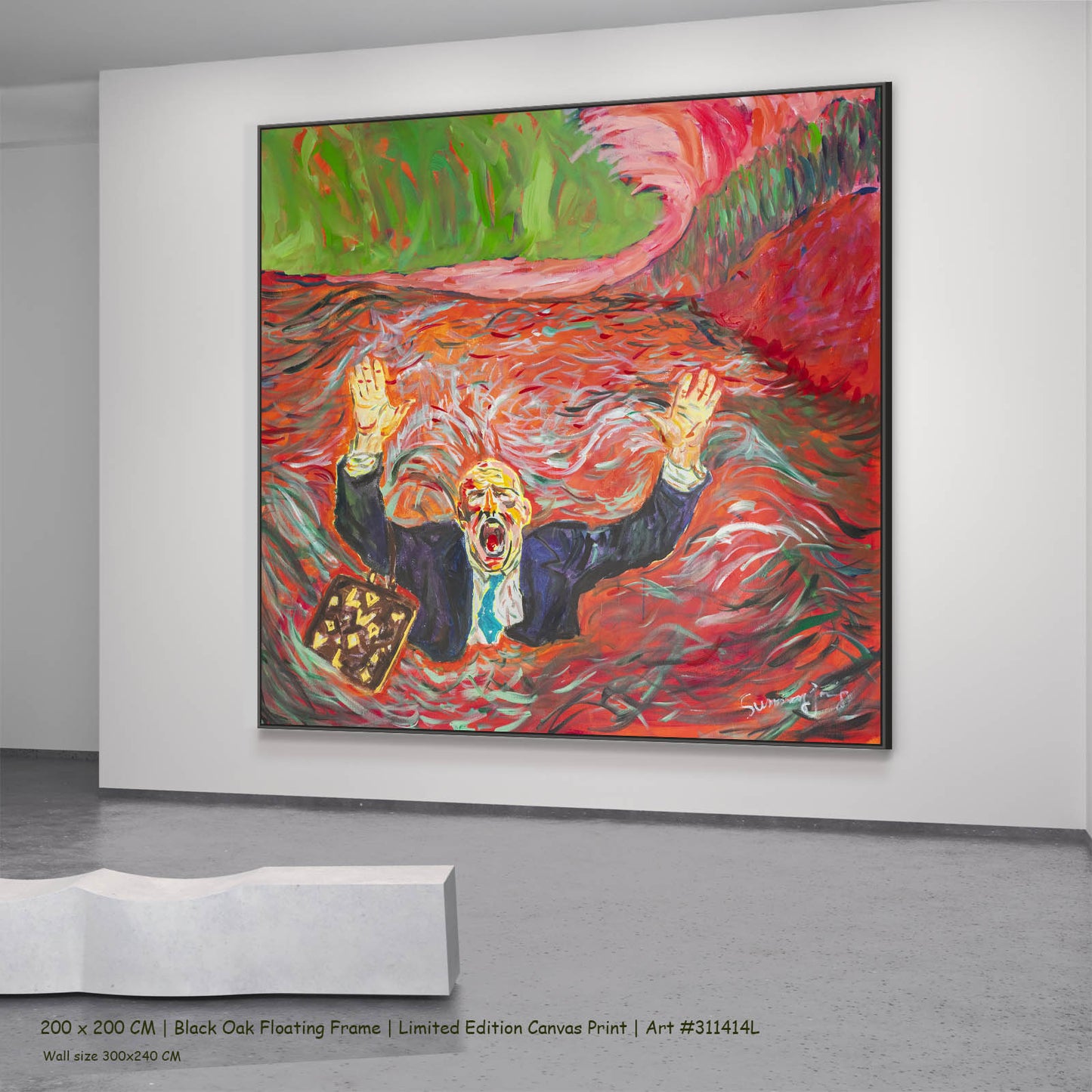 Drowning dishonesty, red, green Limited Edition Print by Summer Jiang