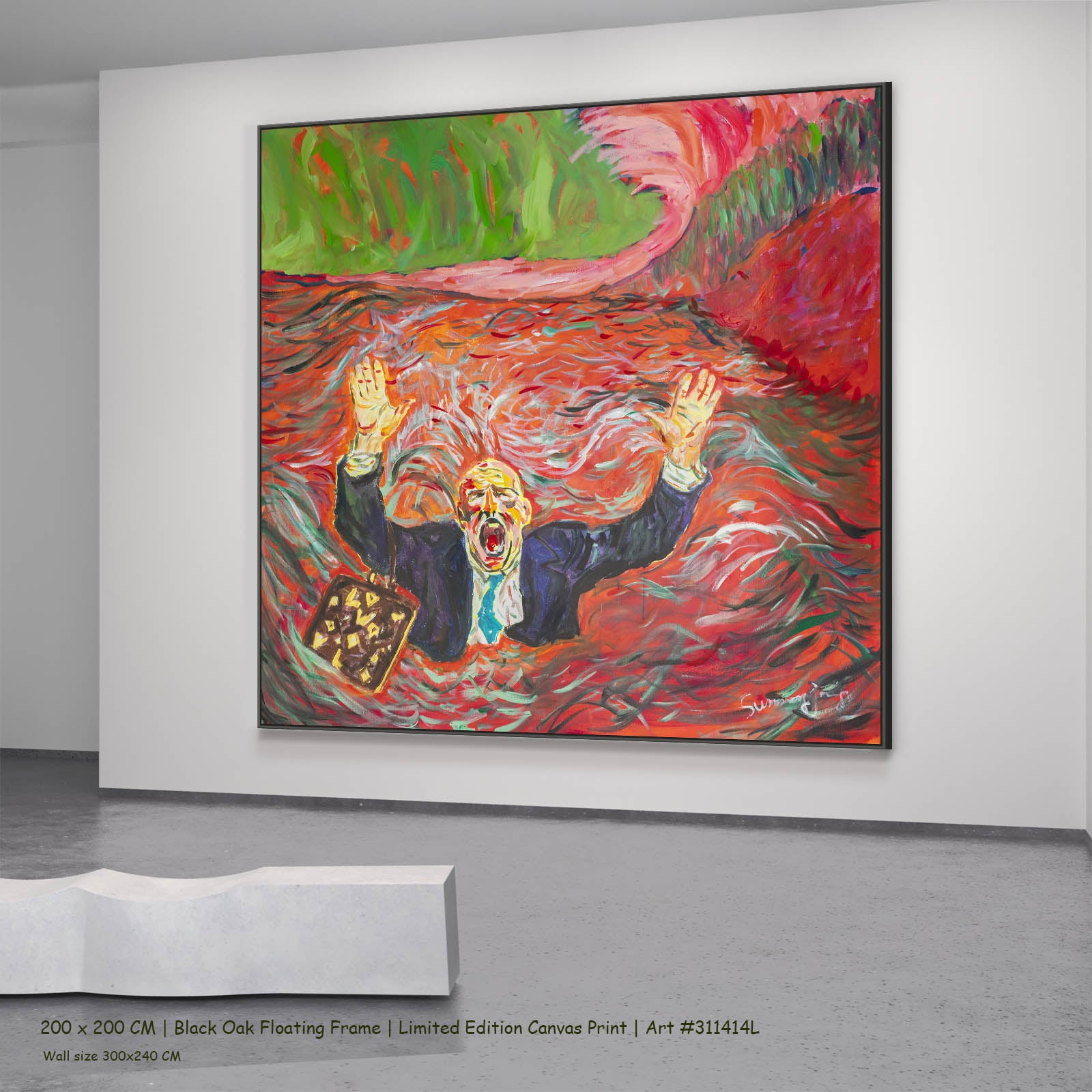 Drowning dishonesty, red, green Limited Edition Print by Summer Jiang