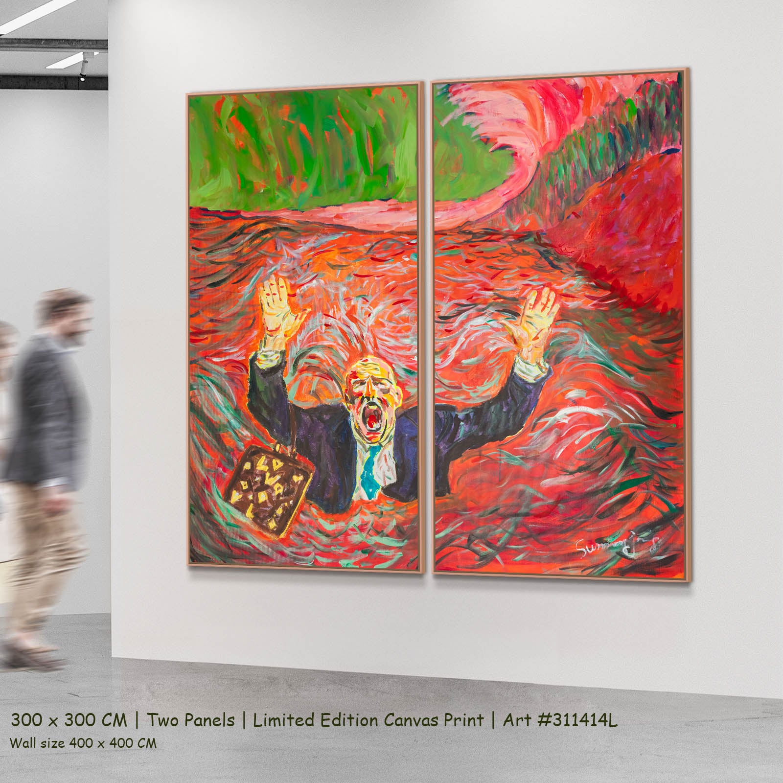 Drowning dishonesty, red, green Limited Edition Print by Summer Jiang