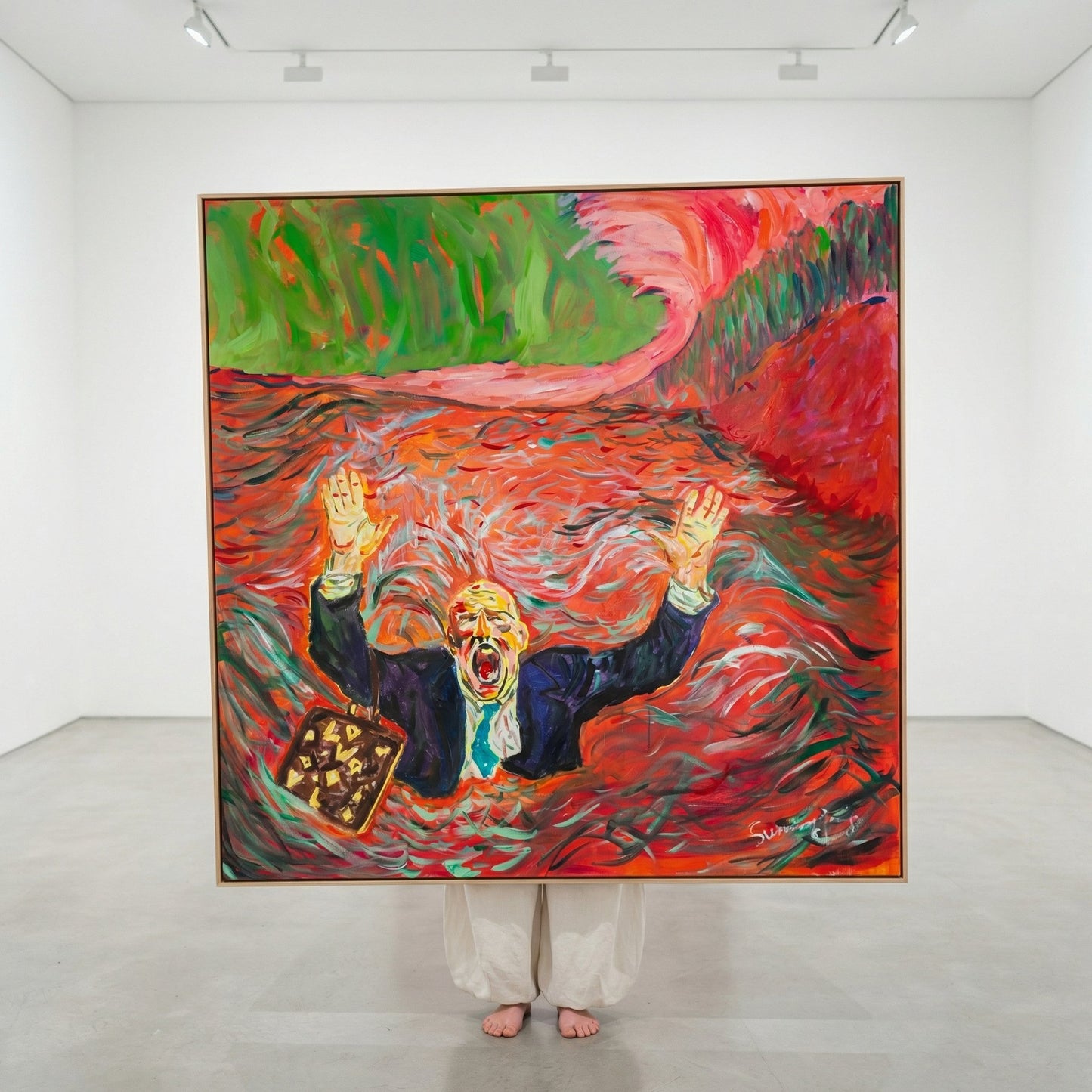 Original Painting | Drowning dishonesty | Crossing: 1.5