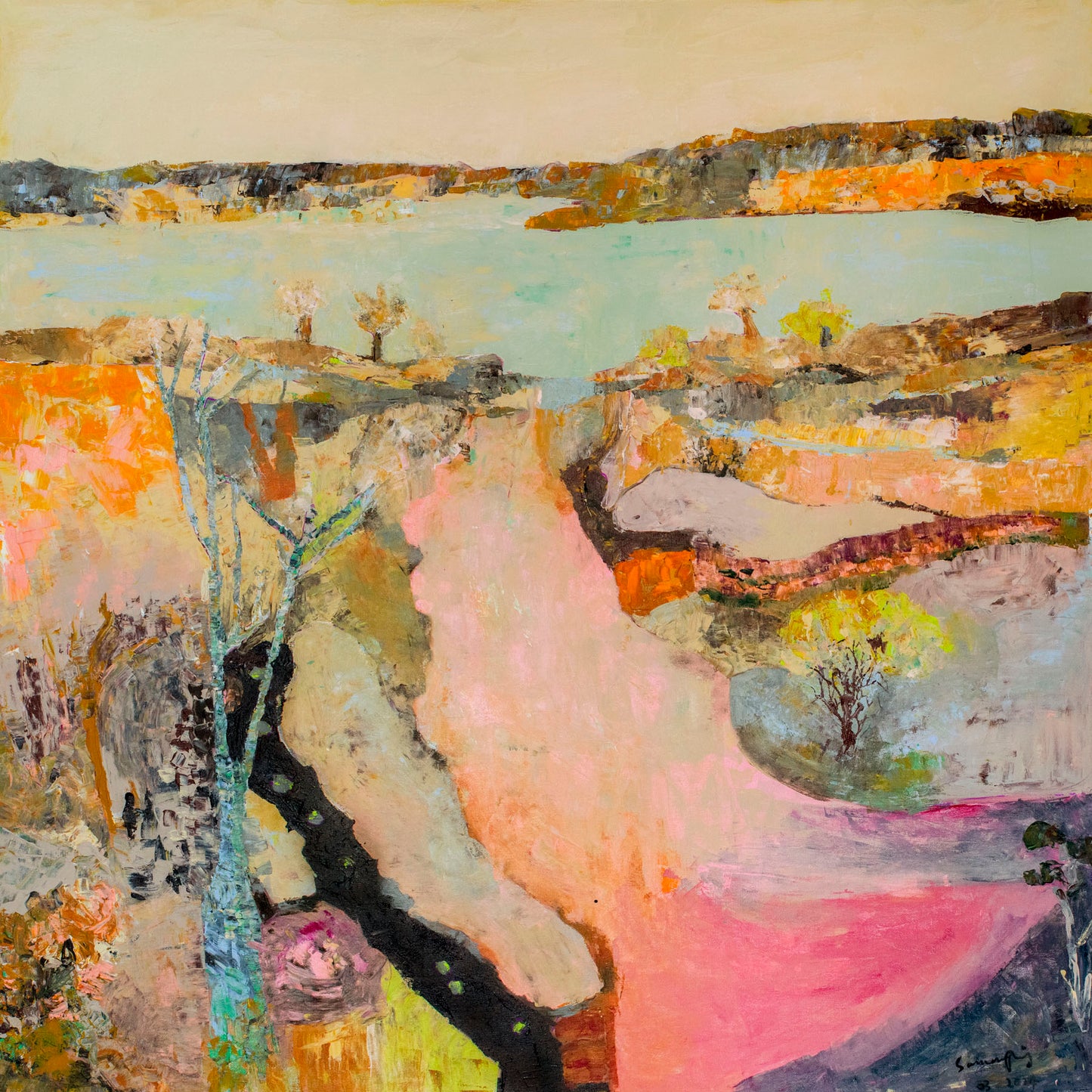 Wodonga, pink, orange, yellow Limited Edition Print by Summer Jiang