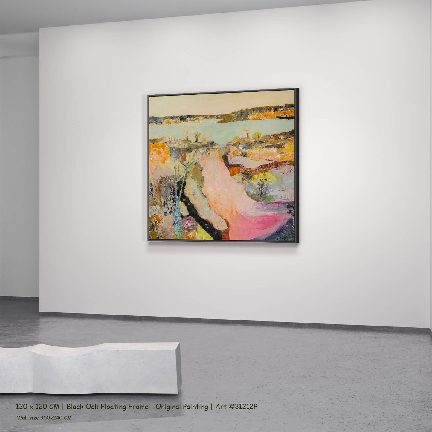 Wodonga, pink, orange, yellow Original Painting by Summer Jiang