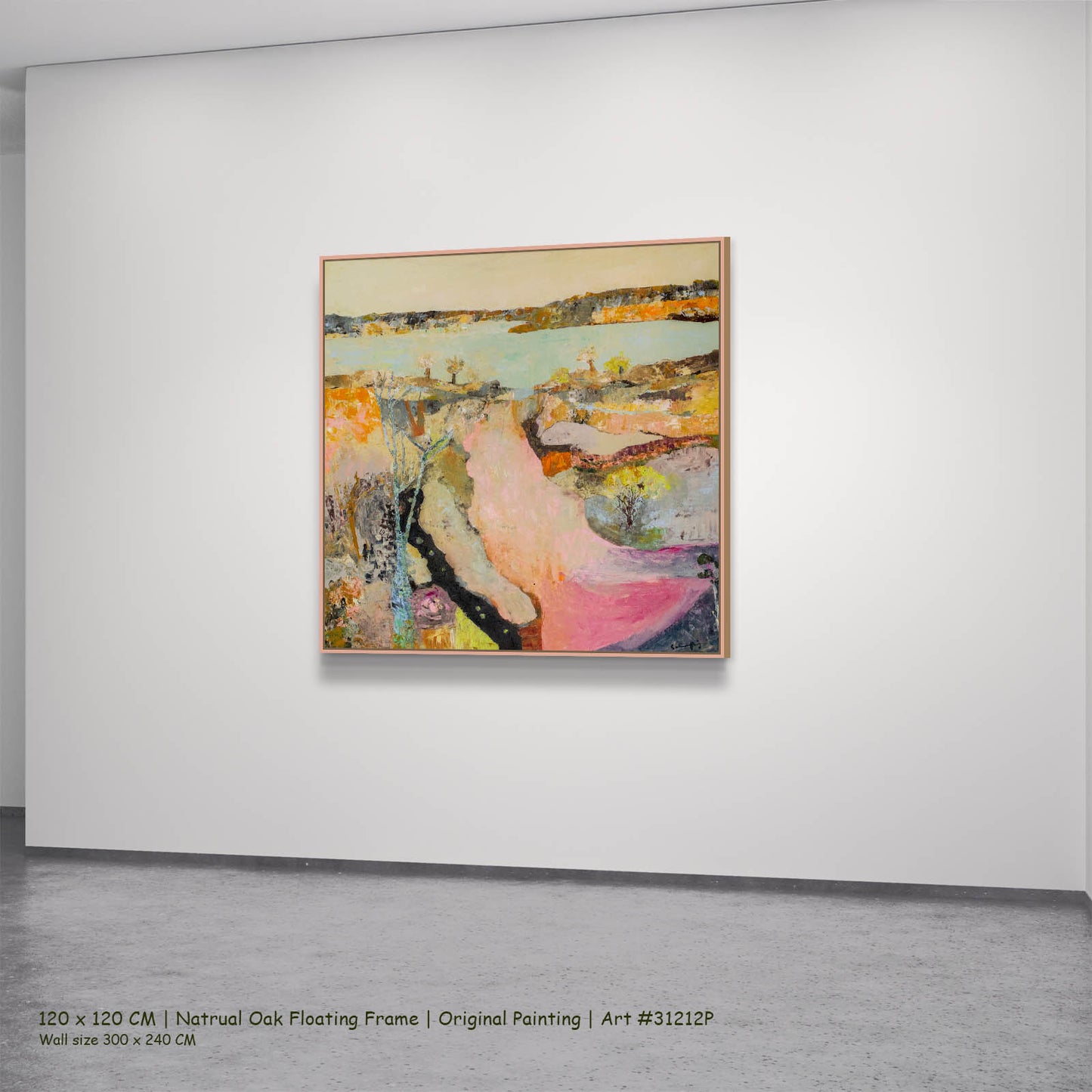 Wodonga, pink, orange, yellow Original Painting by Summer Jiang