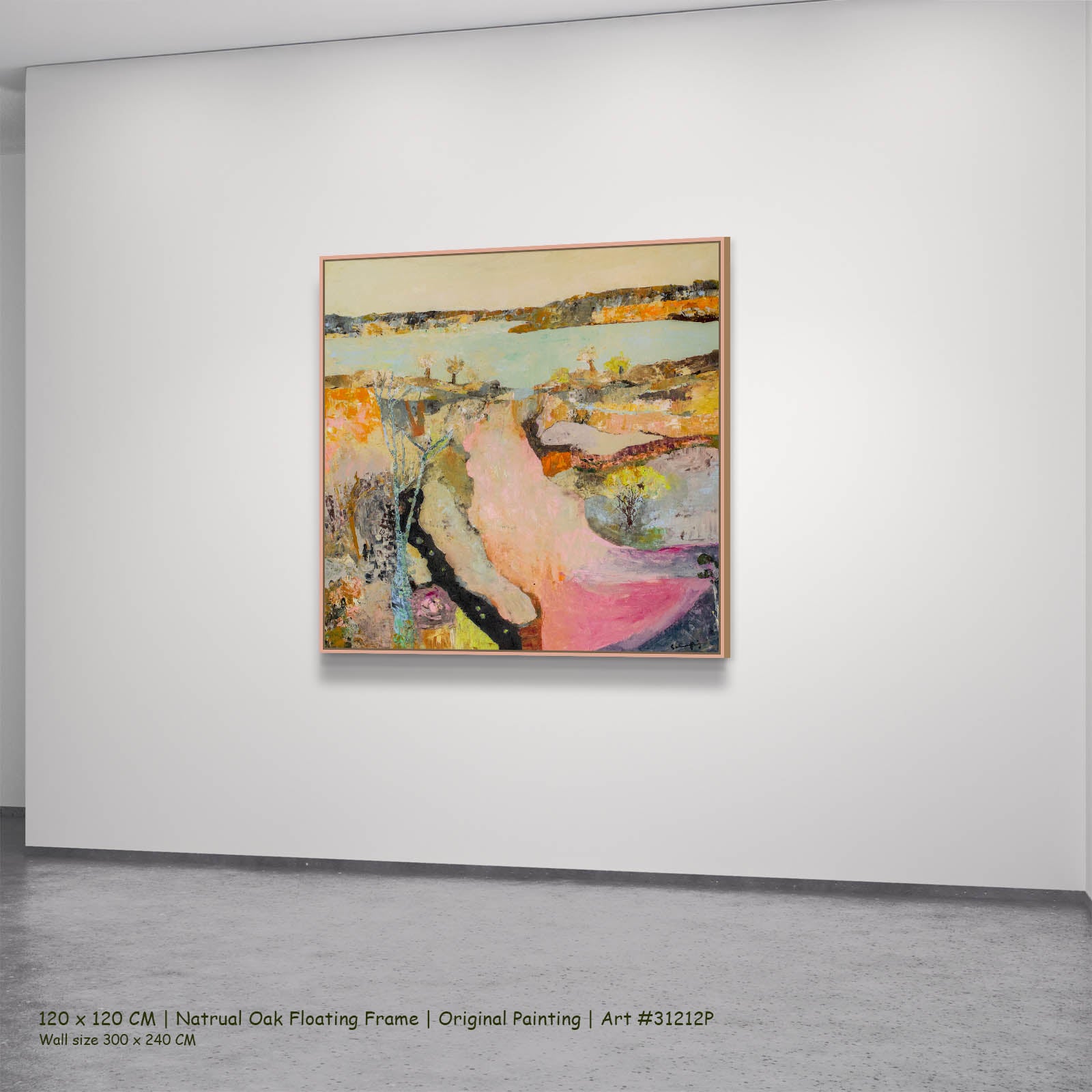 Wodonga, pink, orange, yellow Original Painting by Summer Jiang