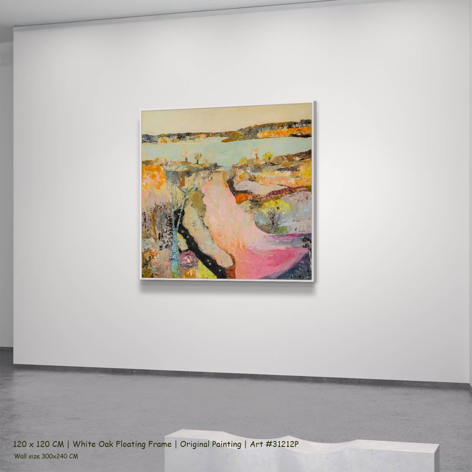 Wodonga, pink, orange, yellow Original Painting by Summer Jiang