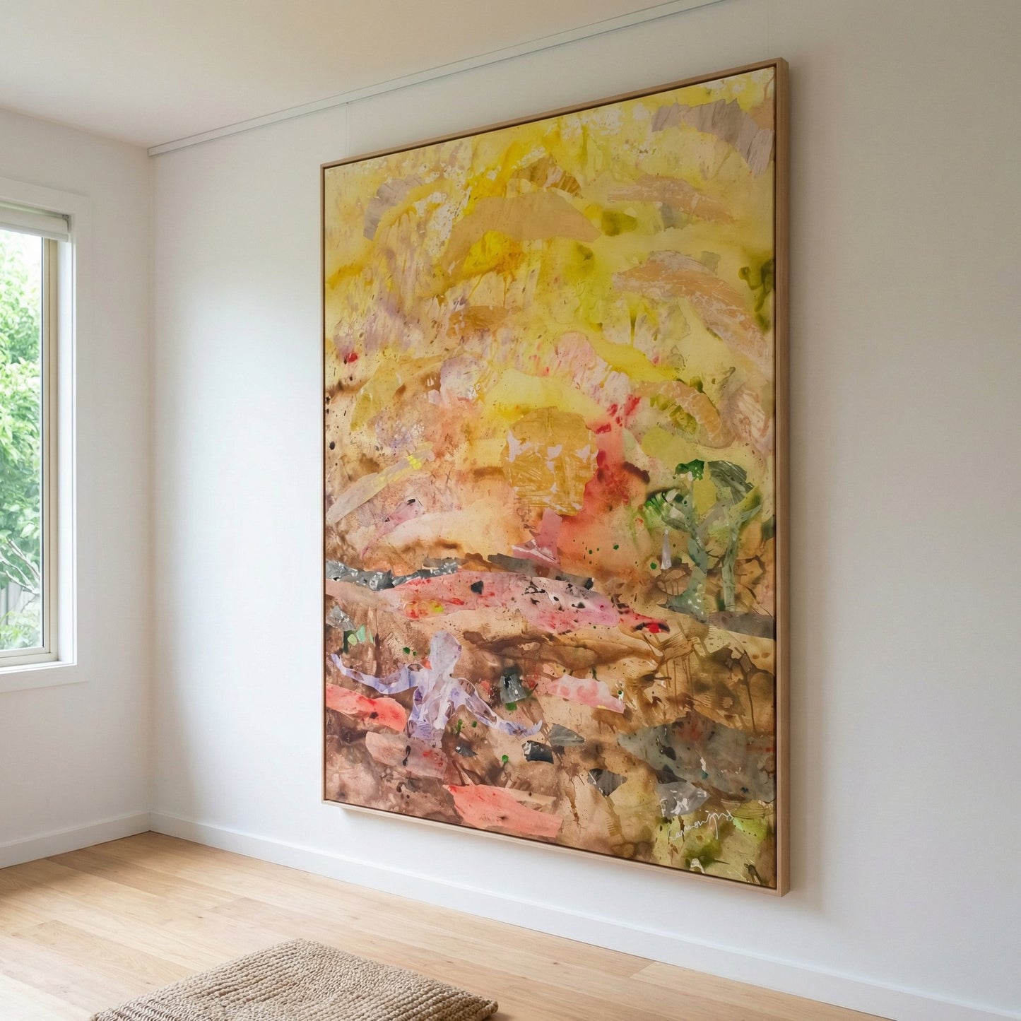 Walk Through Dawn, yellow, brown, red Limited Edition Print by Summer Jiang