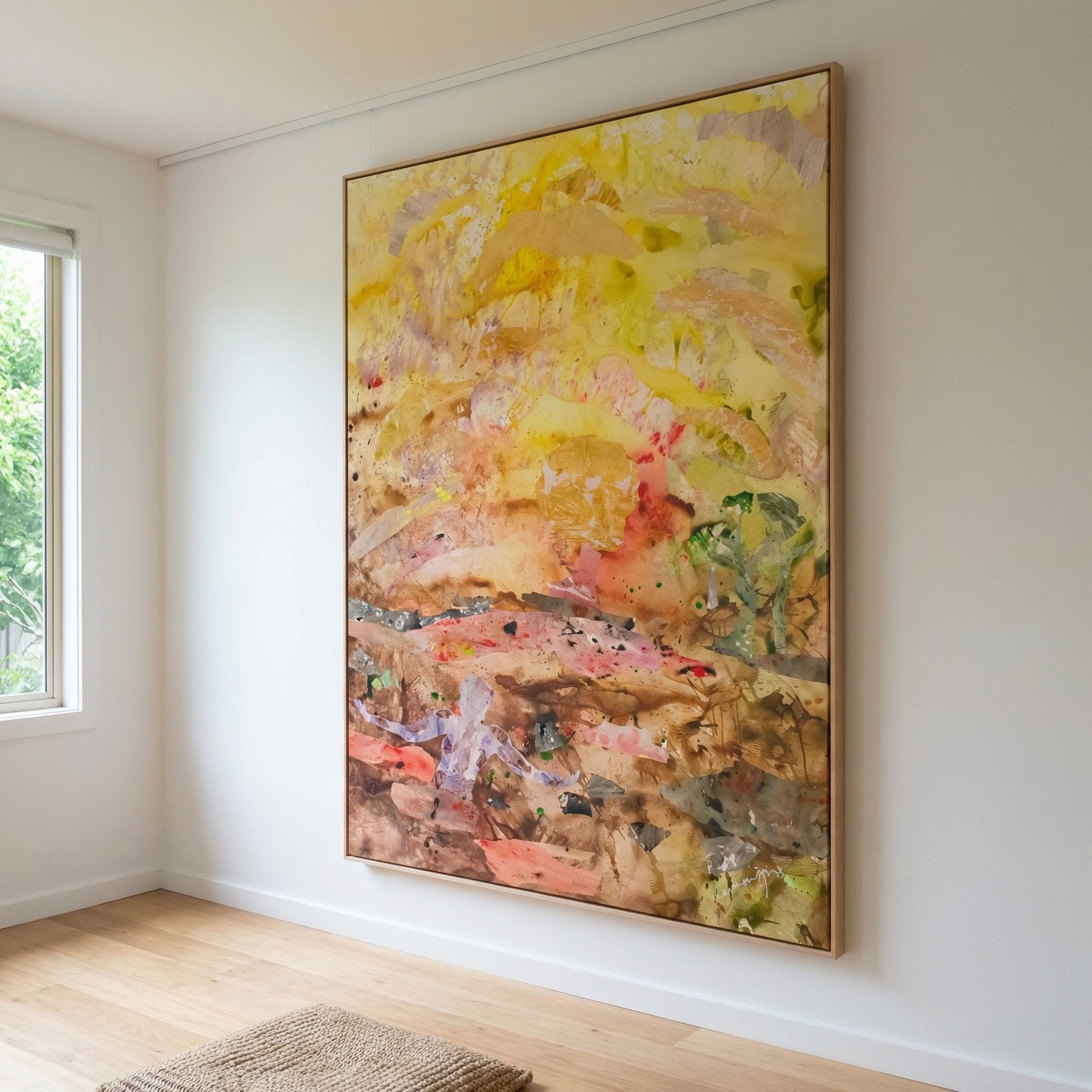Walk Through Dawn, yellow, brown, red Limited Edition Print by Summer Jiang
