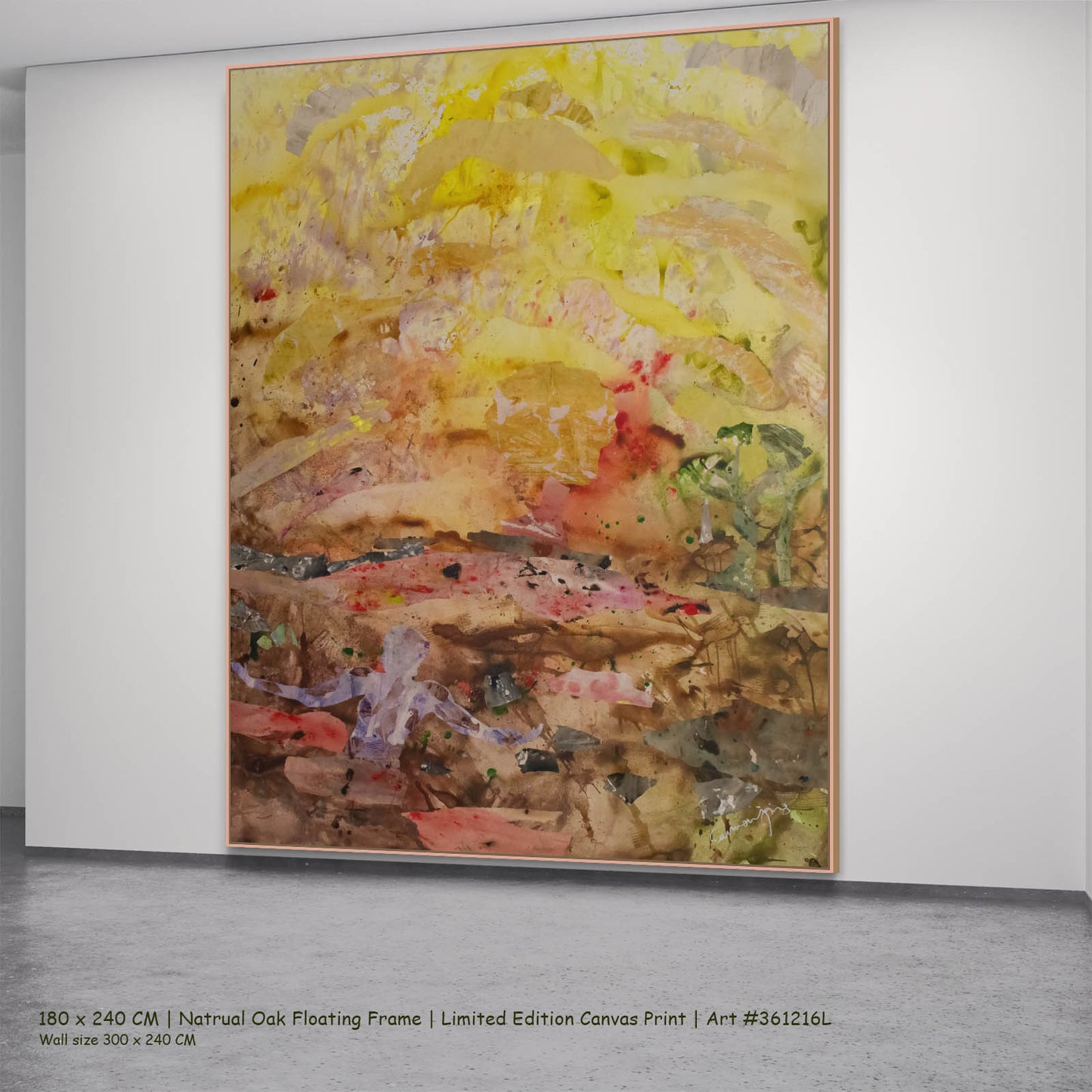 Walk Through Dawn, yellow, brown, red Limited Edition Print by Summer Jiang