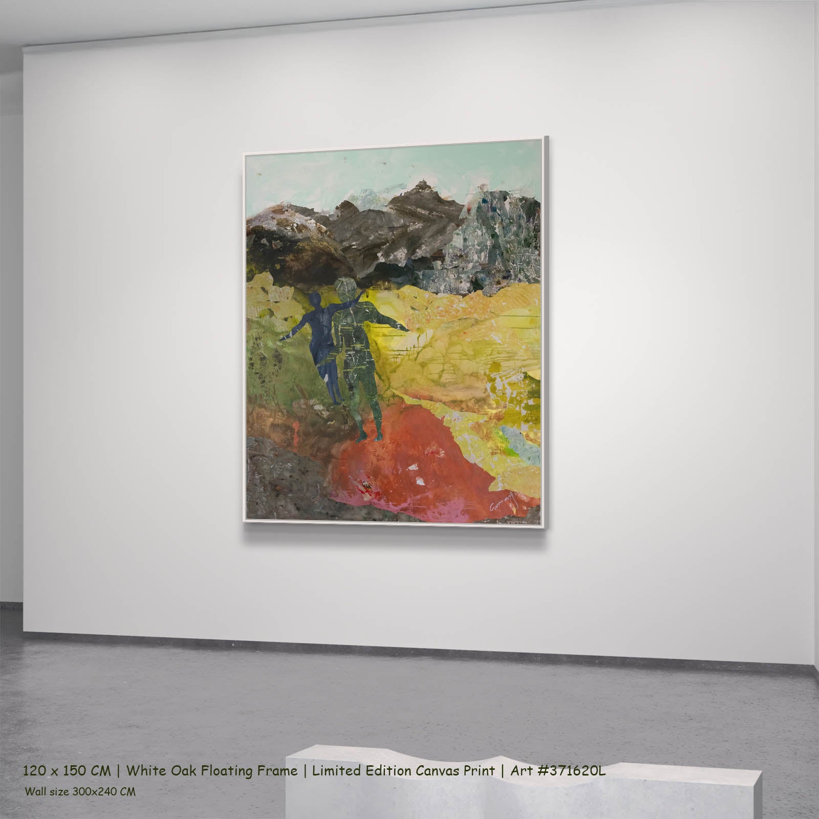 Path Becoming, yellow, grey, green, red Limited Edition Print by Summer Jiang
