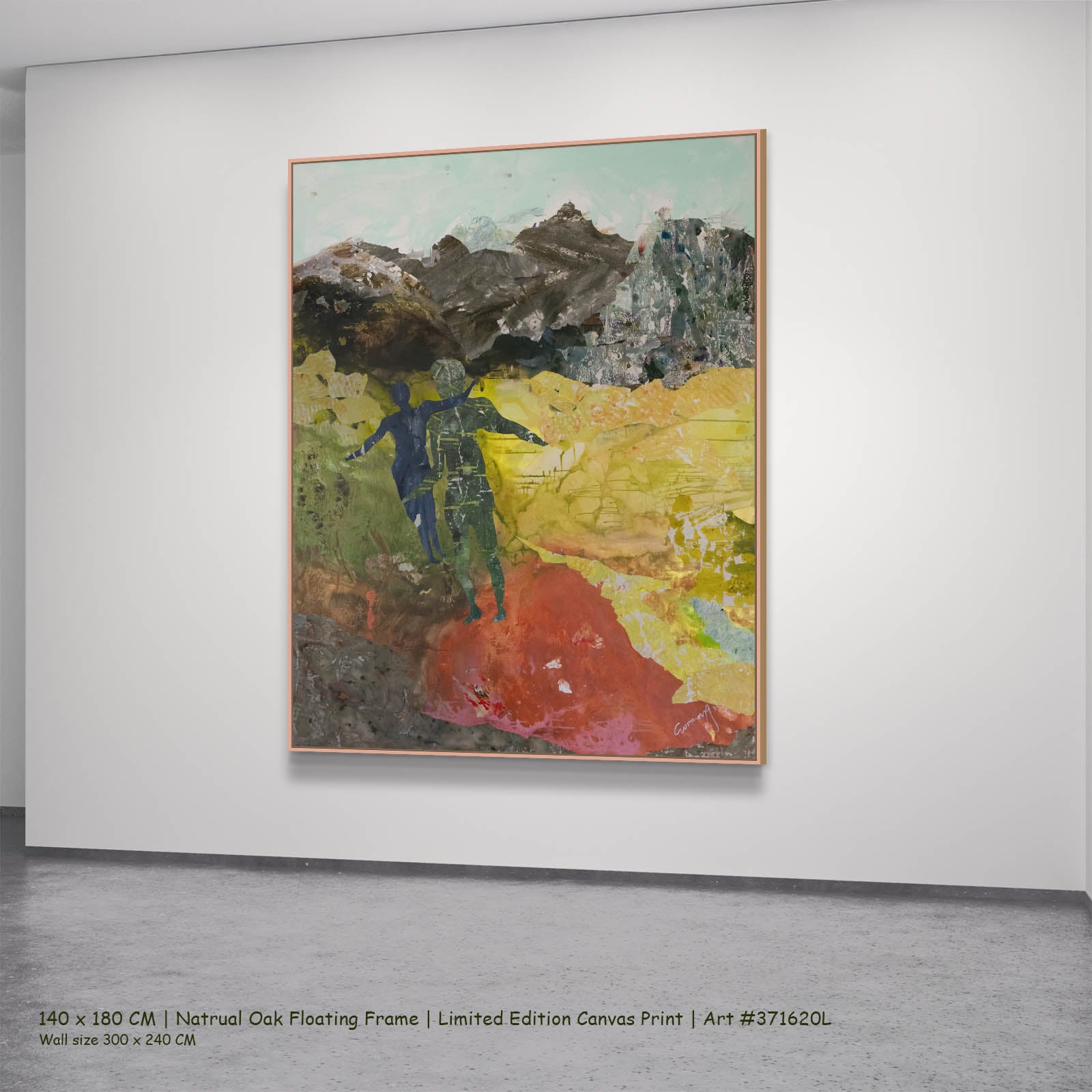 Path Becoming, yellow, grey, green, red Limited Edition Print by Summer Jiang