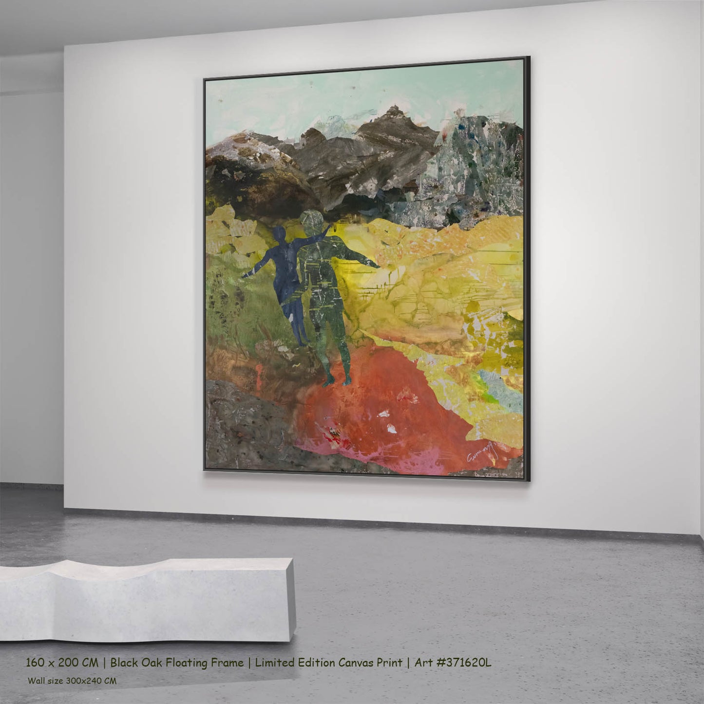 Path Becoming, yellow, grey, green, red Limited Edition Print by Summer Jiang