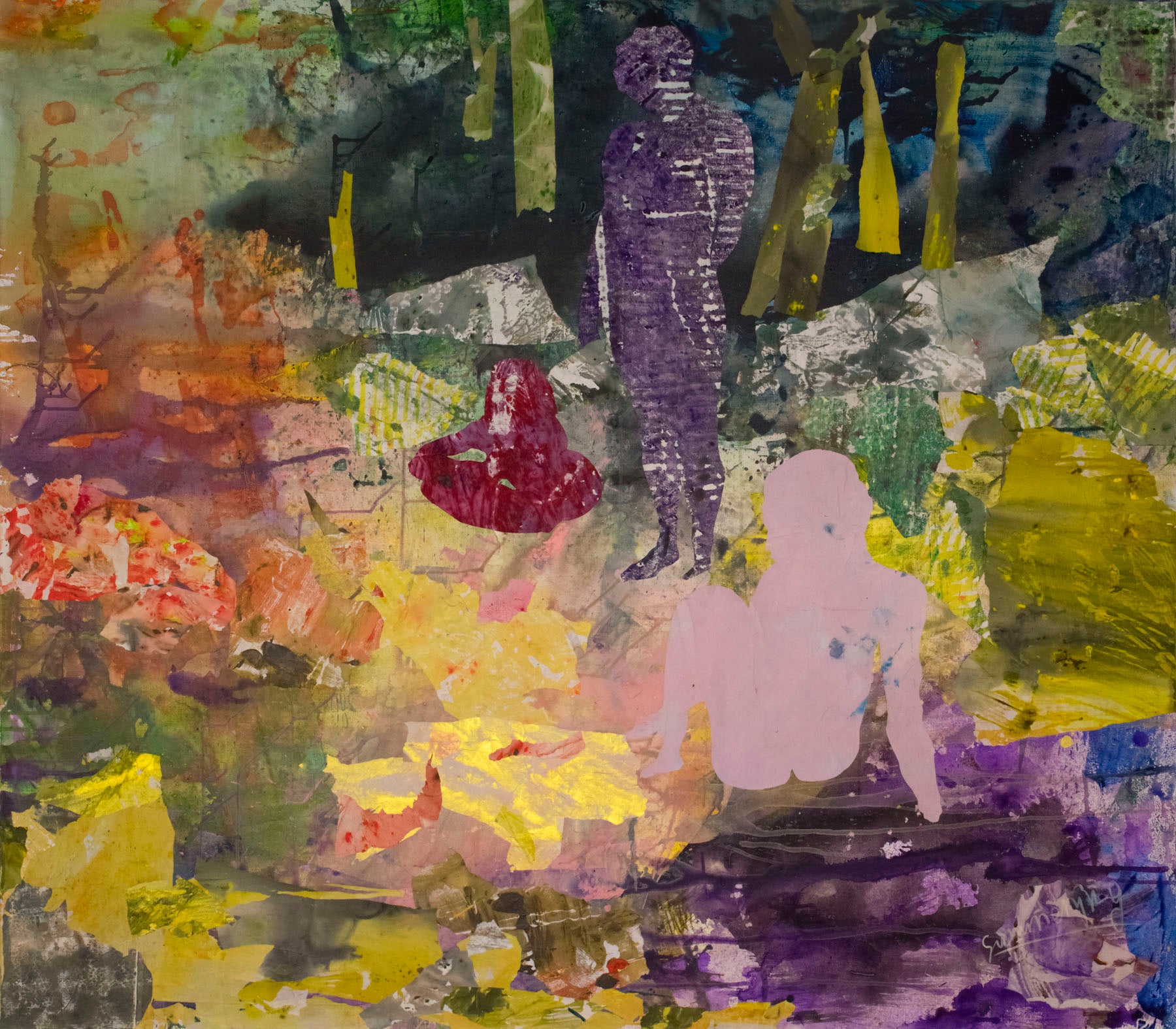 As We Are, yellow, purple, green, brown Limited Edition Print by Summer Jiang