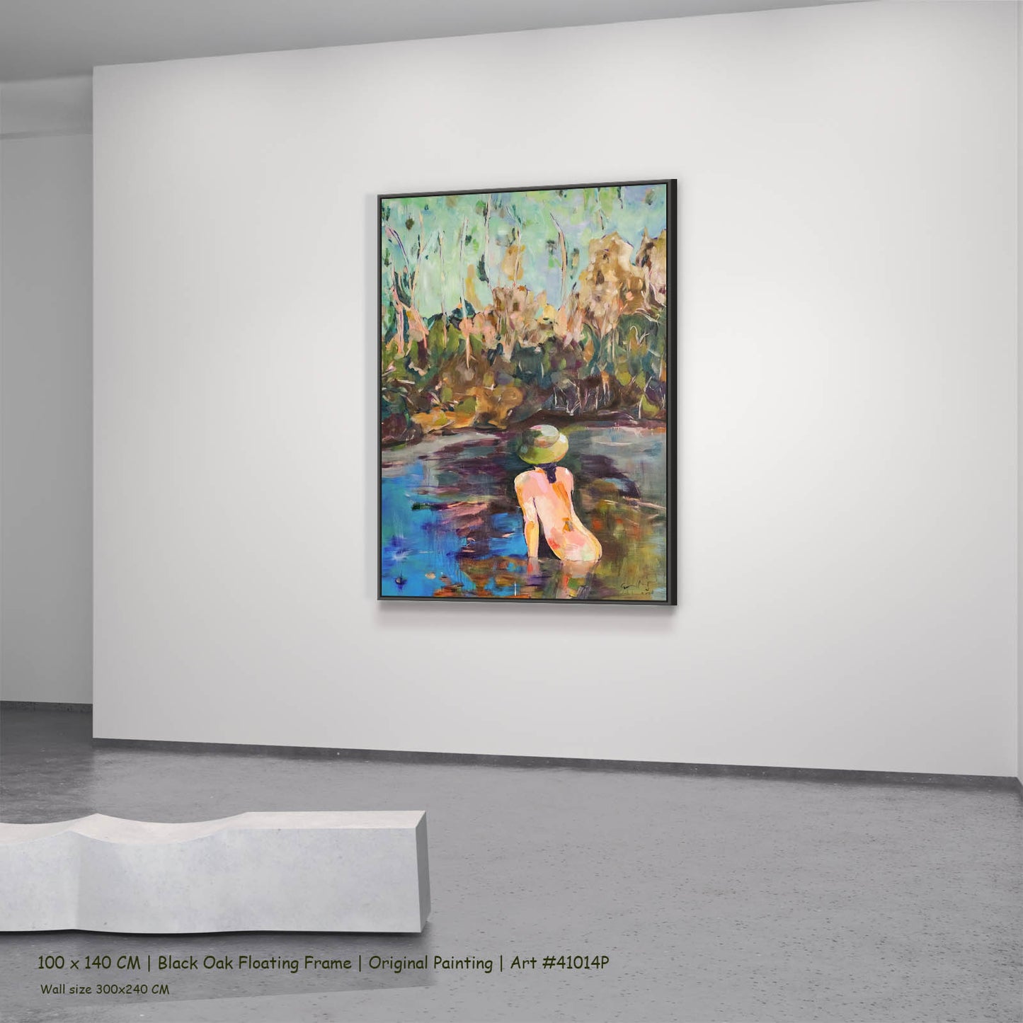 Missed, green, blue, orange Original Painting by Summer Jiang
