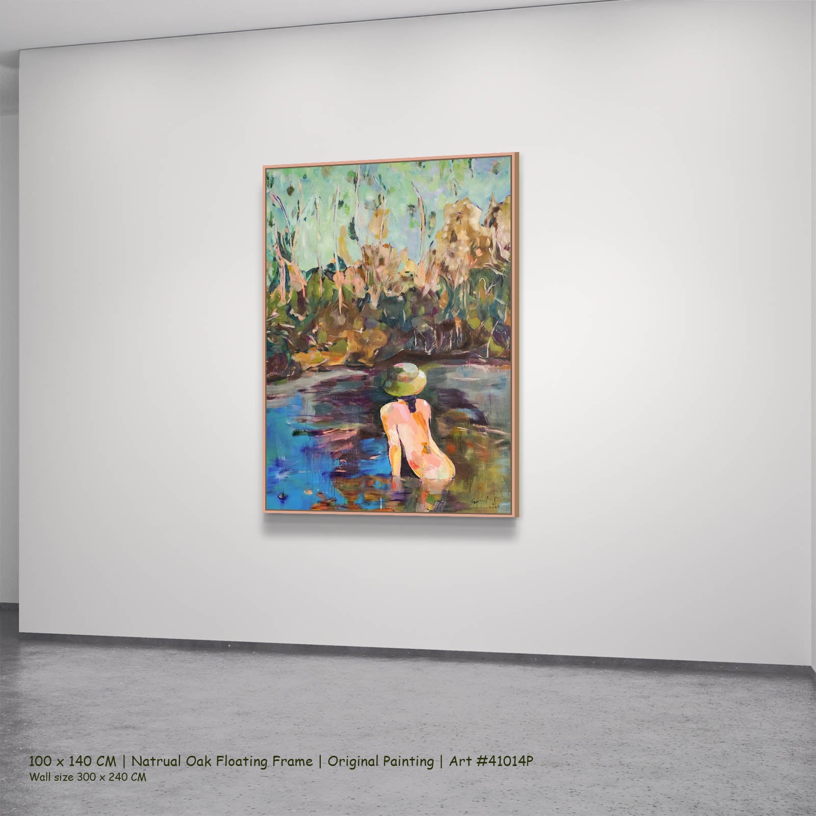 Missed, green, blue, orange Original Painting by Summer Jiang