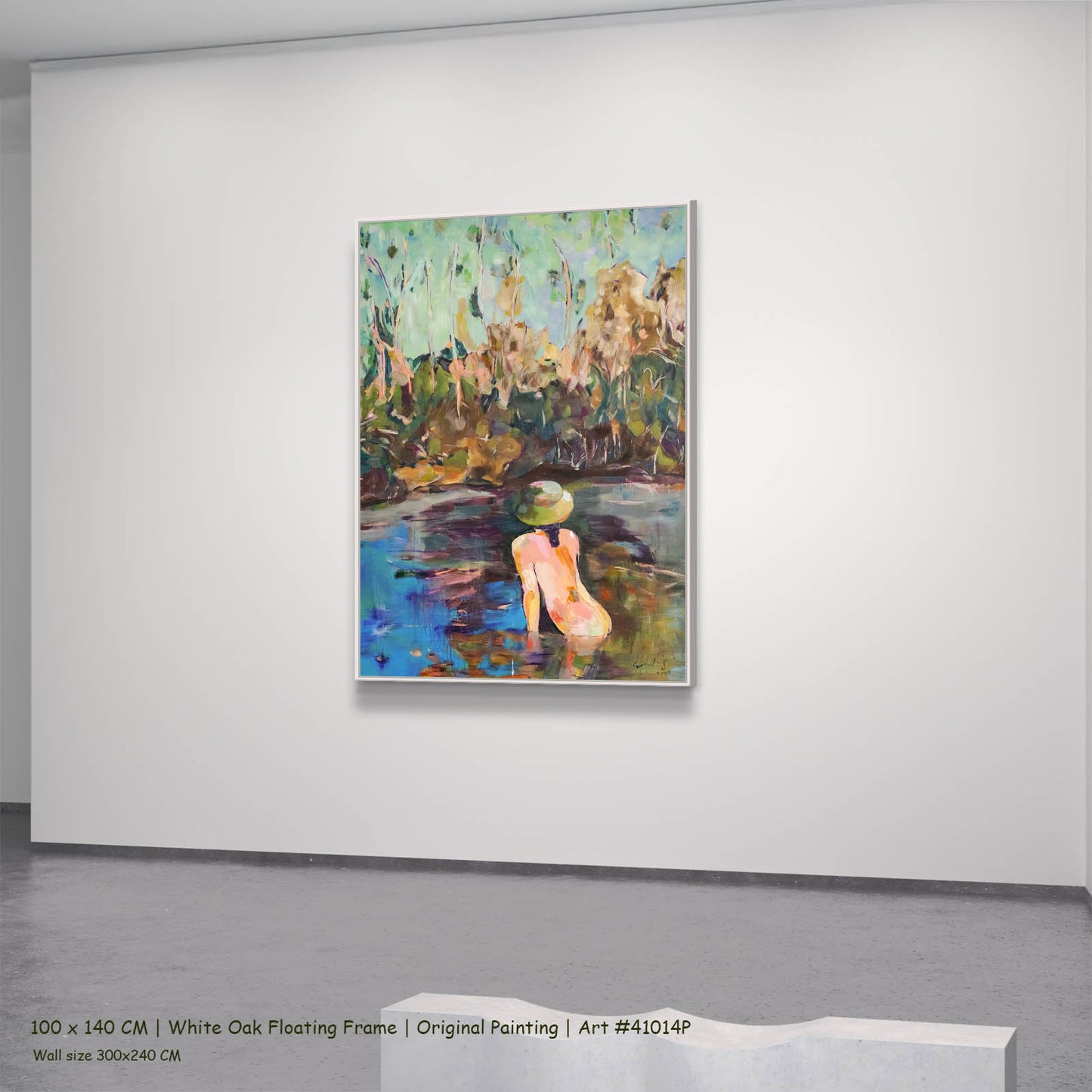Missed, green, blue, orange Original Painting by Summer Jiang