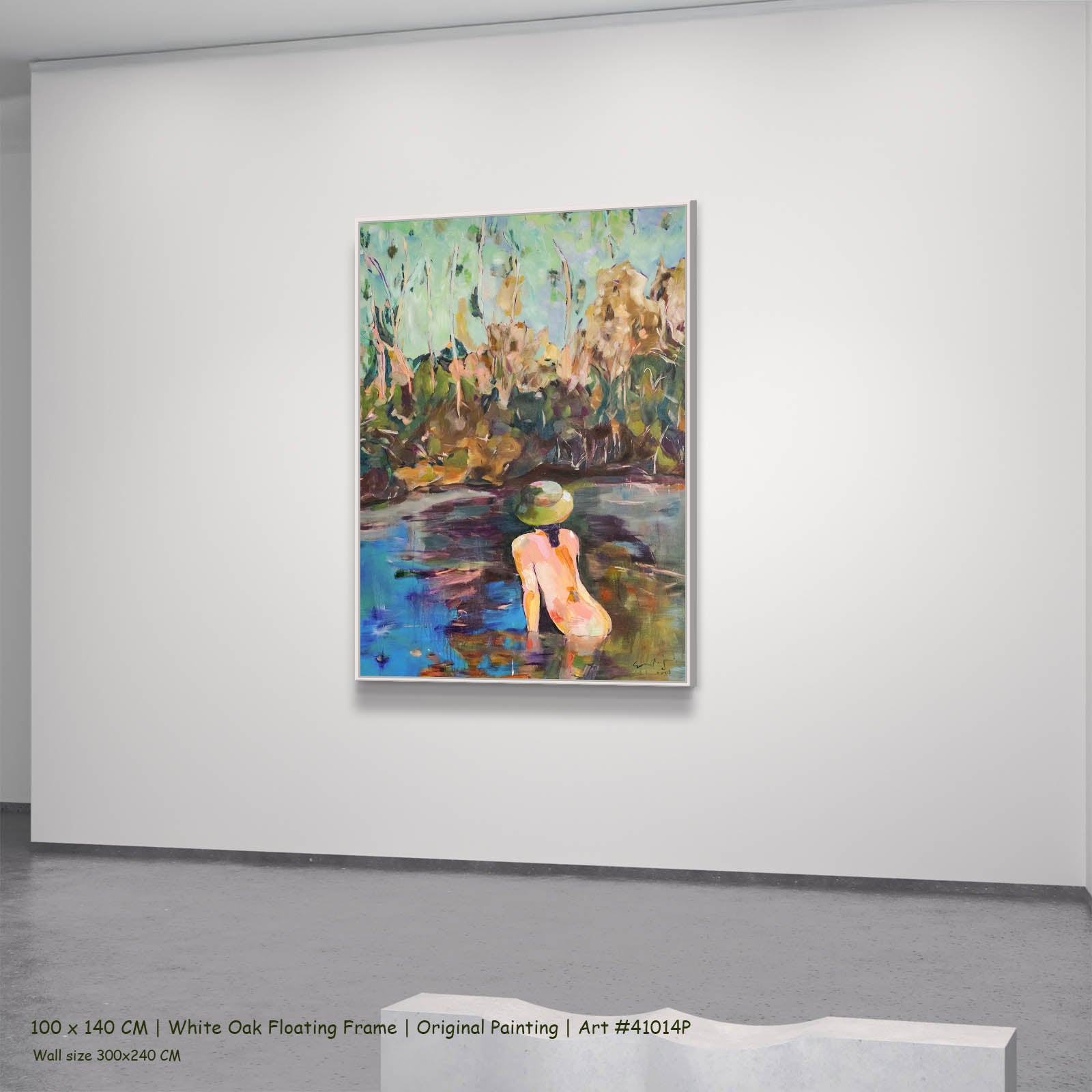 Missed, green, blue, orange Original Painting by Summer Jiang