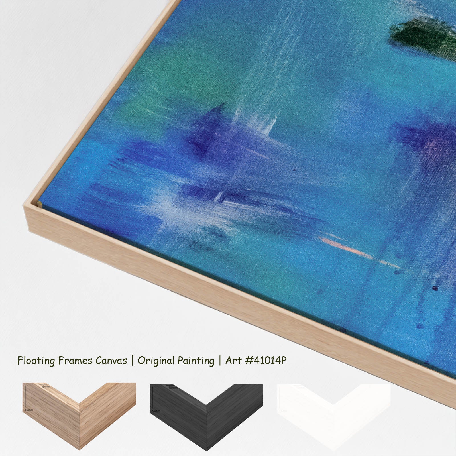 Missed, green, blue, orange Original Painting by Summer Jiang