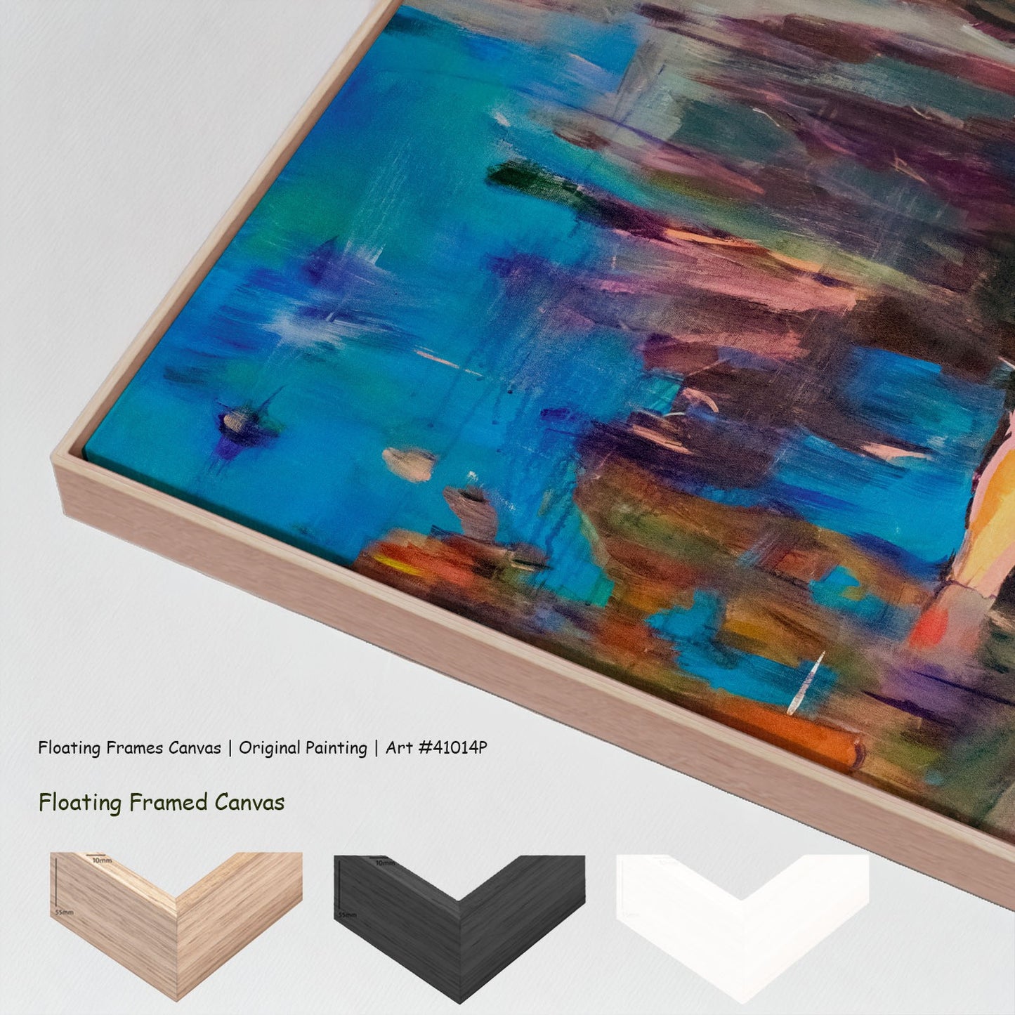 Missed, green, blue, orange Original Painting by Summer Jiang