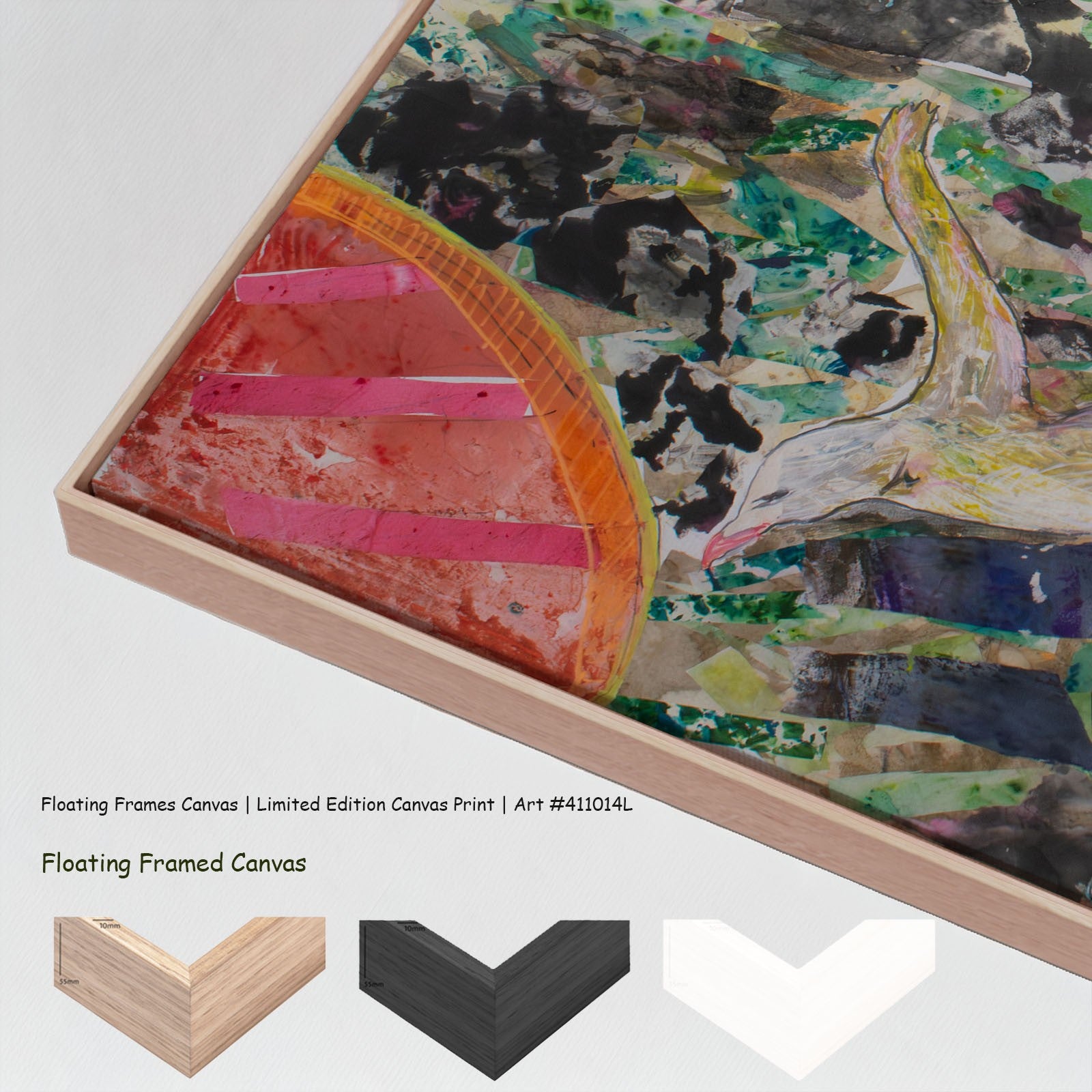 Leap of the Wild Heart, green, brown, white Limited Edition Print by Summer Jiang