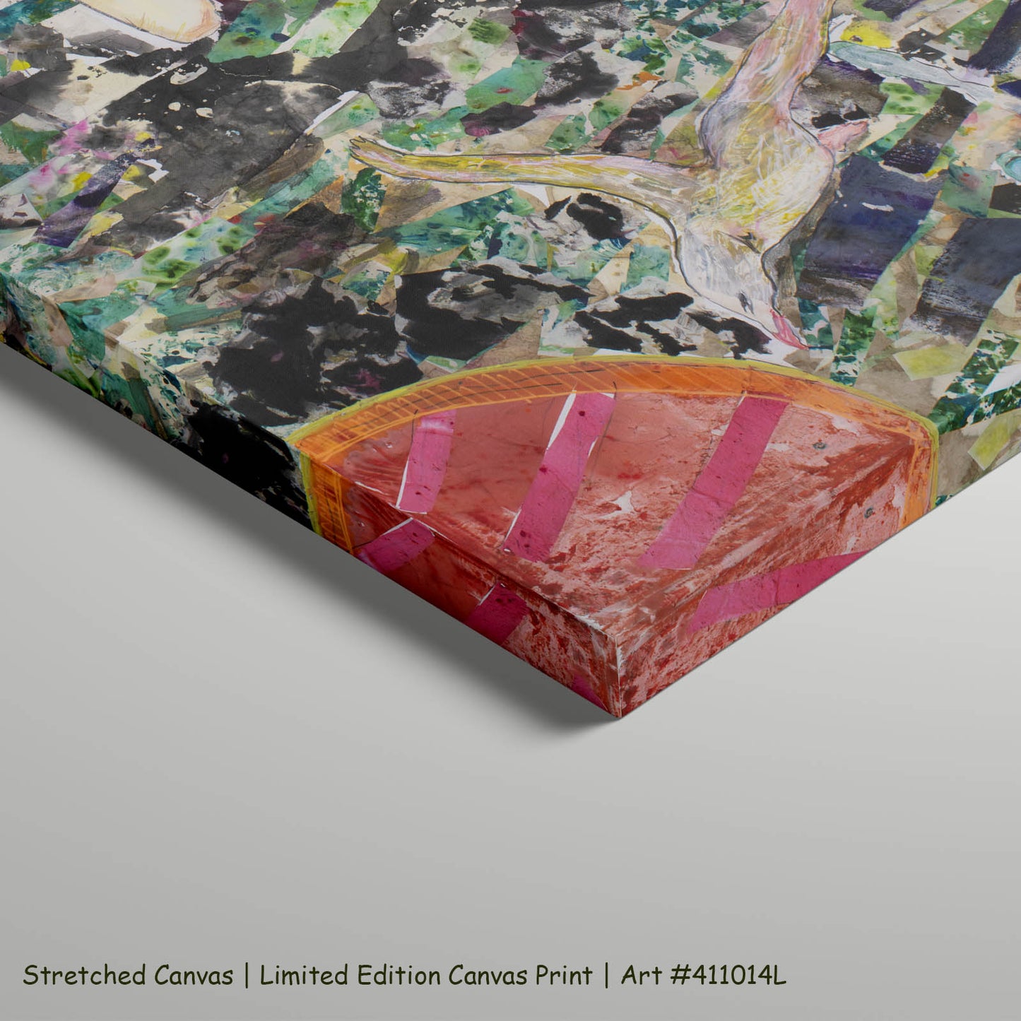 Leap of the Wild Heart, green, brown, white Limited Edition Print by Summer Jiang
