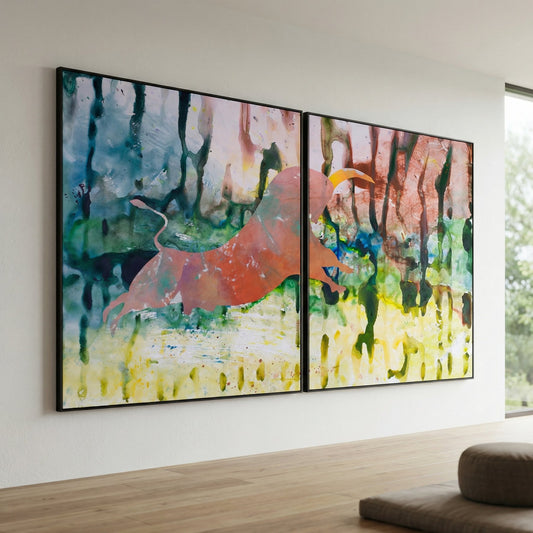 Unbreakable, yellow, pink, green Limited Edition Print by Summer Jiang