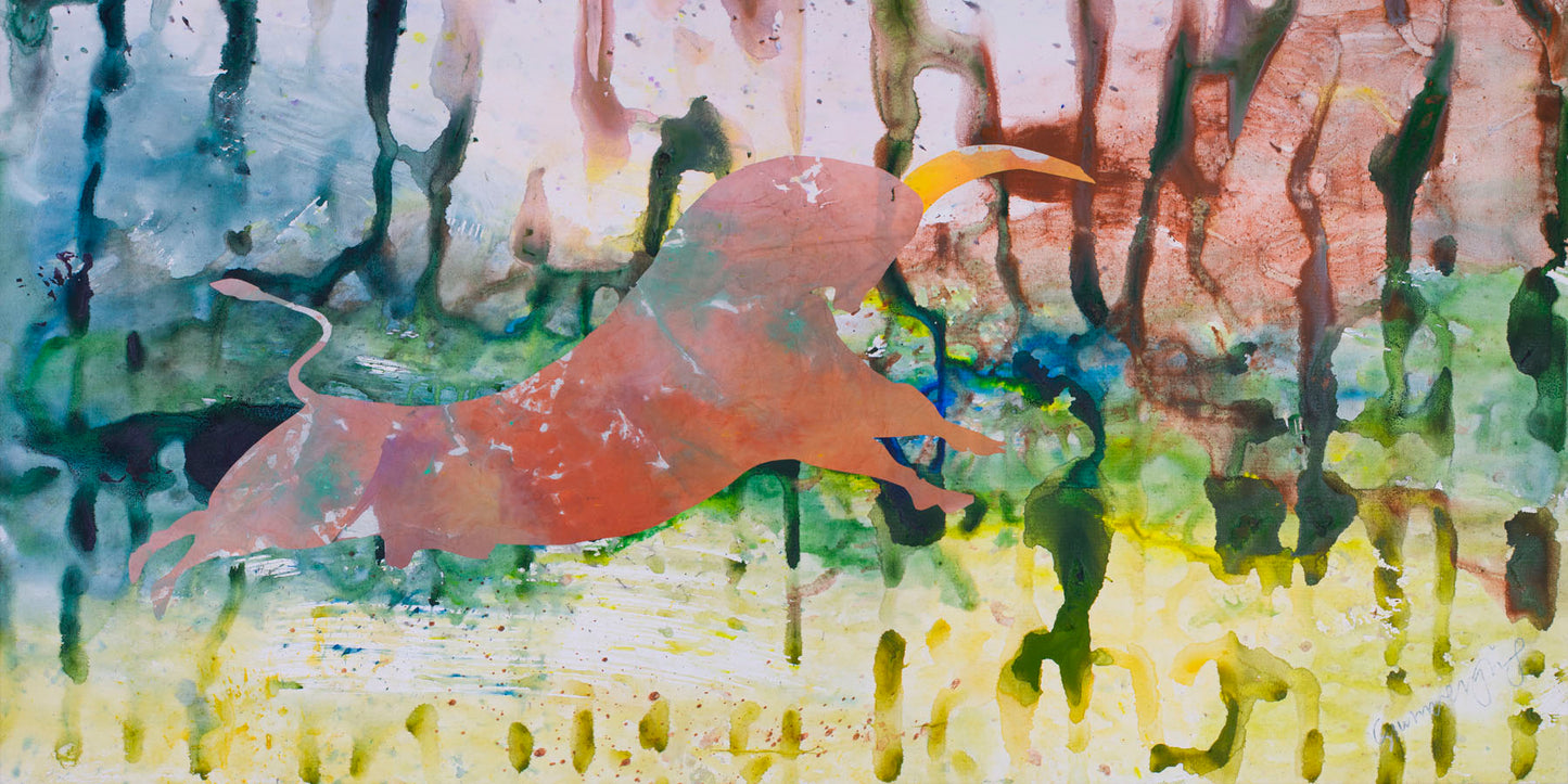 Unbreakable, yellow, pink, green Limited Edition Print by Summer Jiang