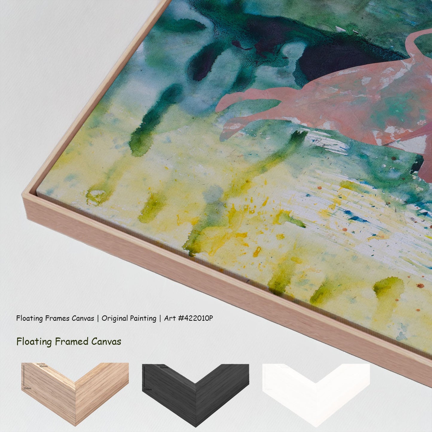 Unbreakable, yellow, pink, green Original Painting by Summer Jiang