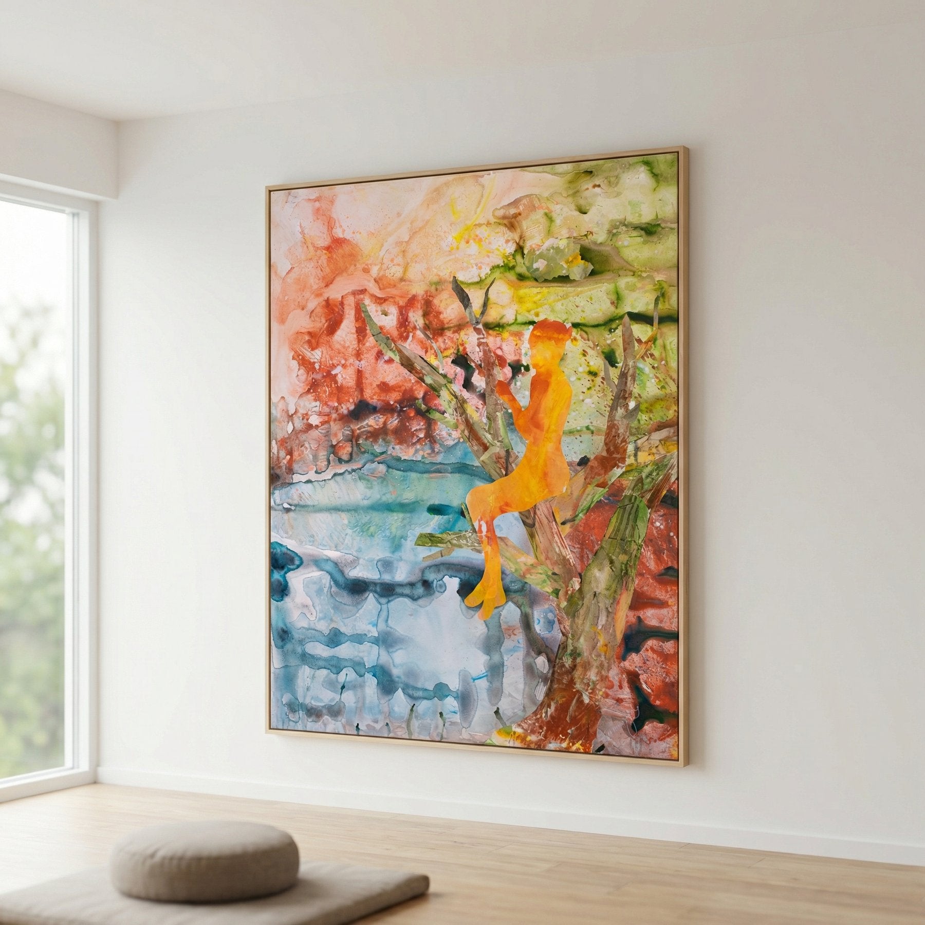 Golden Canopy, pink, green, orange, blue Limited Edition Print by Summer Jiang