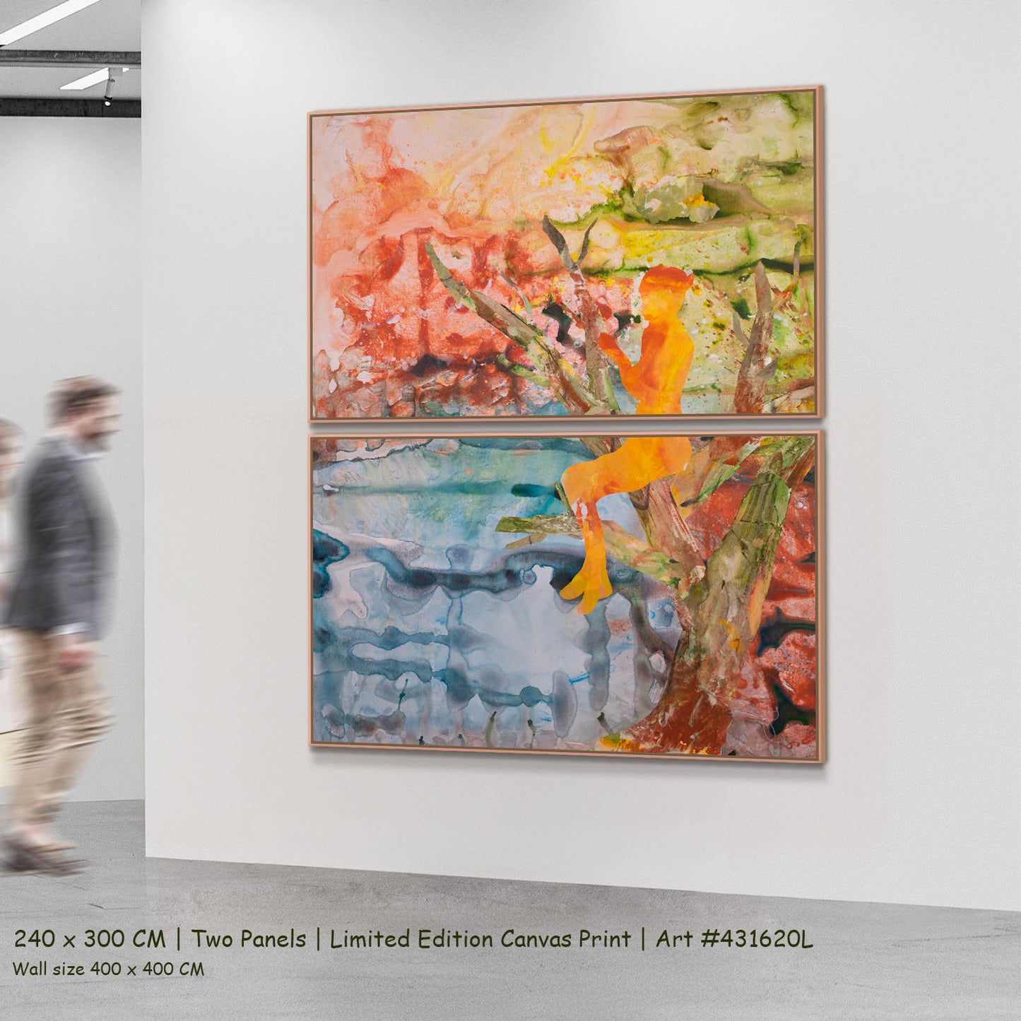 Golden Canopy, pink, green, orange, blue Limited Edition Print by Summer Jiang