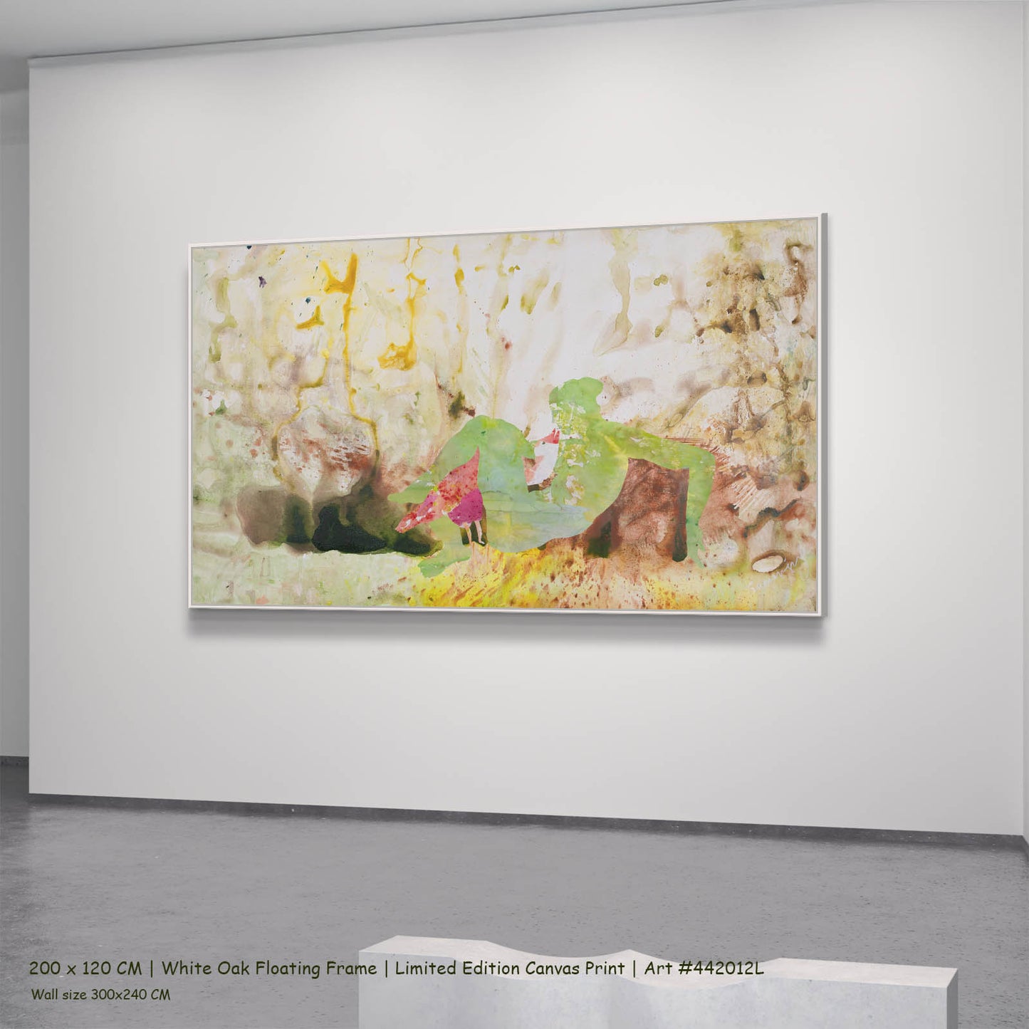 Swan's Whisper, white, green, yellow, brown Limited Edition Print by Summer Jiang