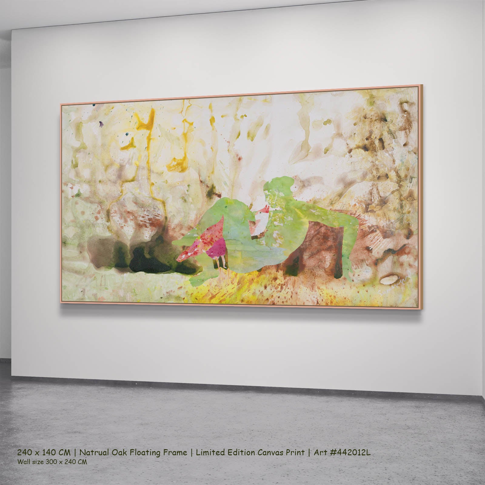 Swan's Whisper, white, green, yellow, brown Limited Edition Print by Summer Jiang